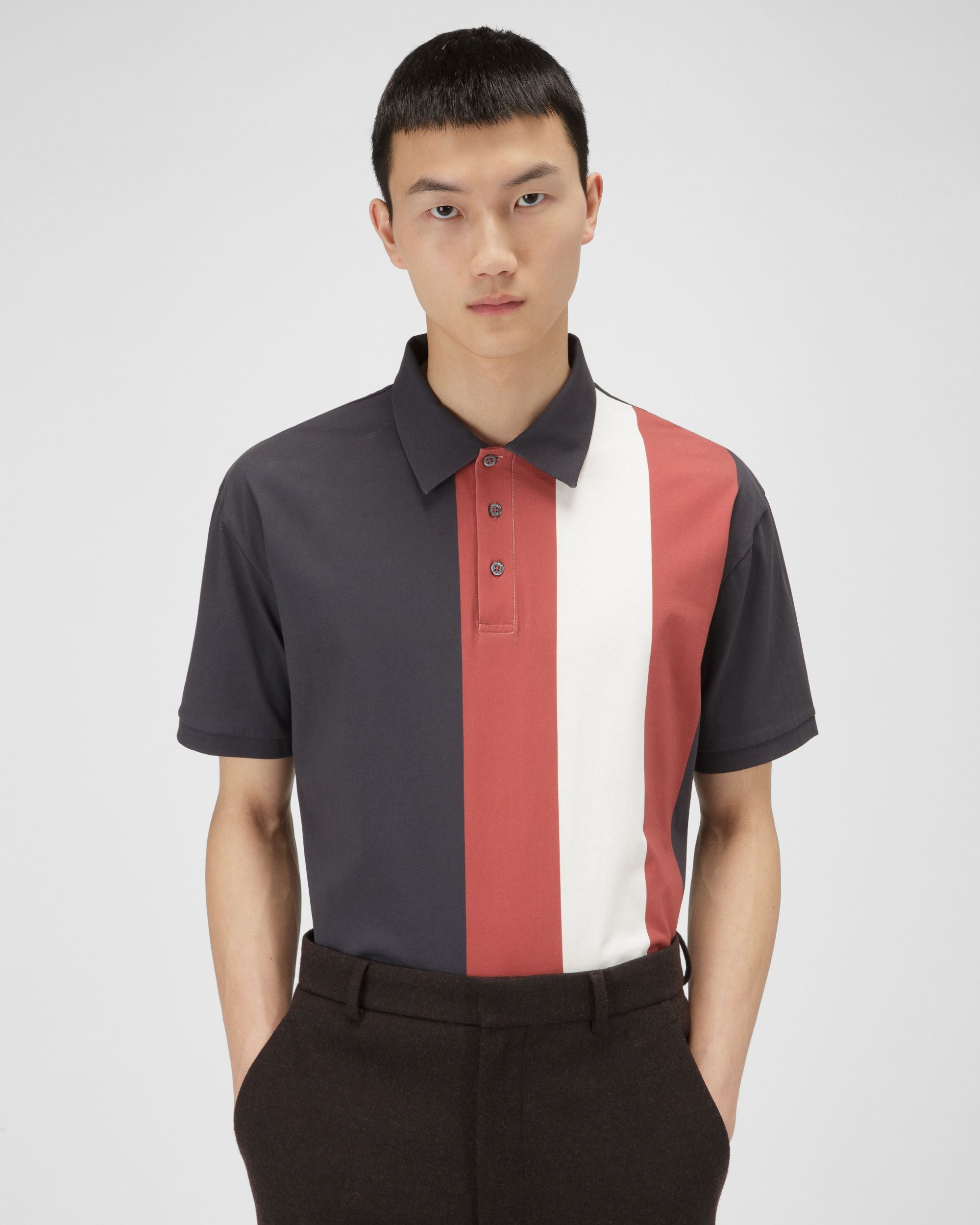 Polohemd Aus Marineblauer Baumwolle - Herren - Bally - 01
