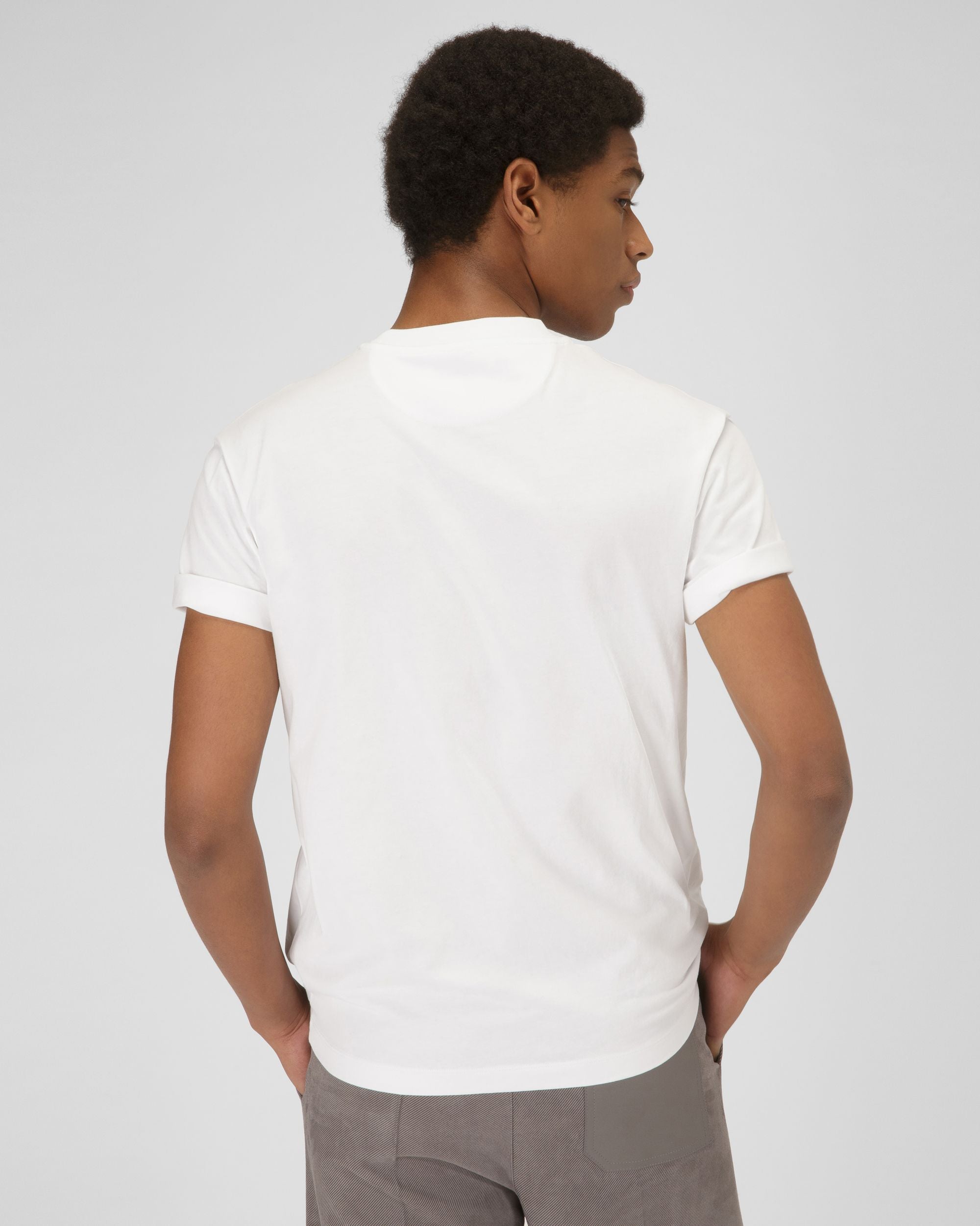 T-Shirt Aus Weisser Und Traditionsroter Bio-Baumwolle - Herren - Bally - 03