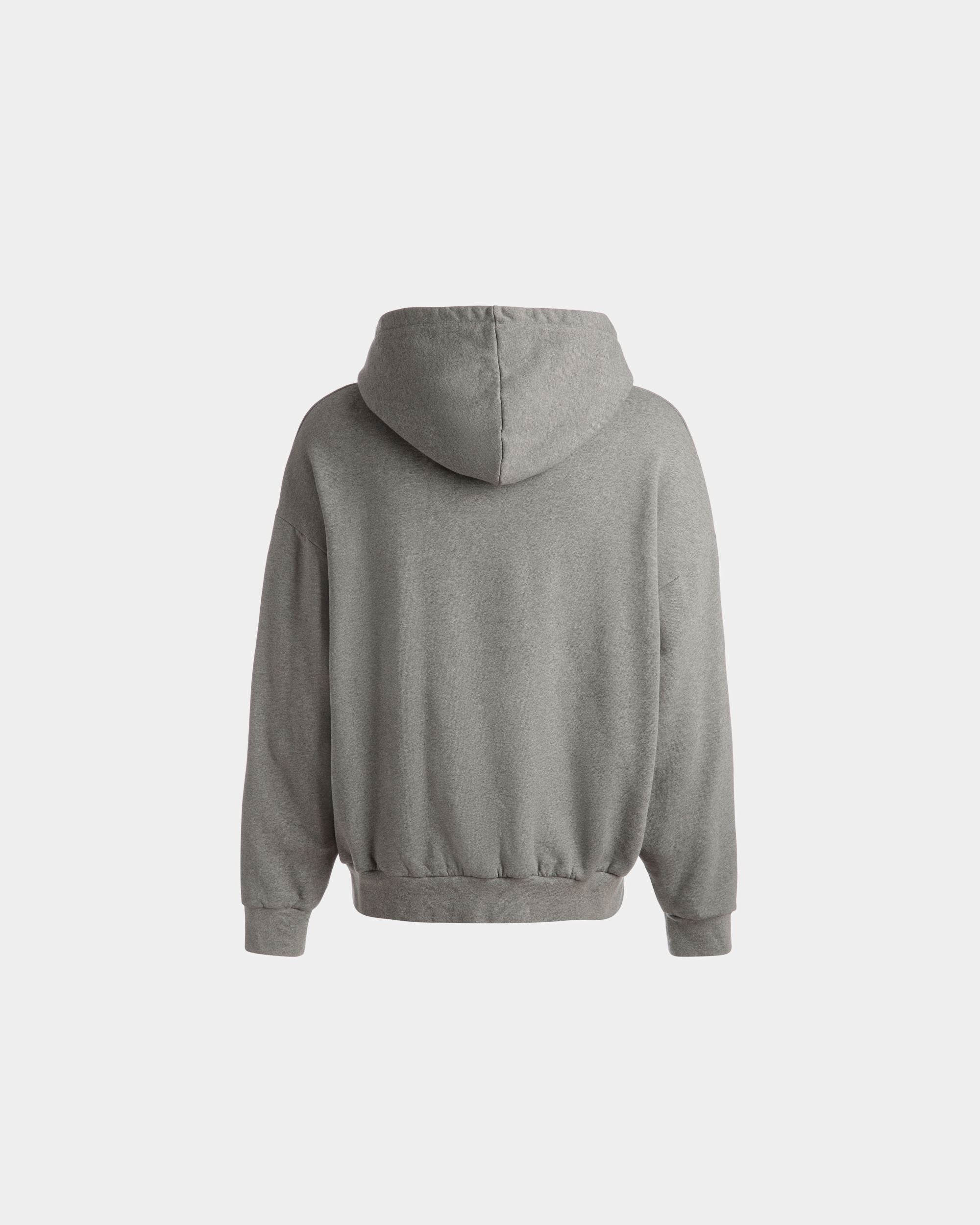 Kapuzen-Sweatshirt mit Train-Print Aus grau melierter Baumwolle - Herren - Bally - 07