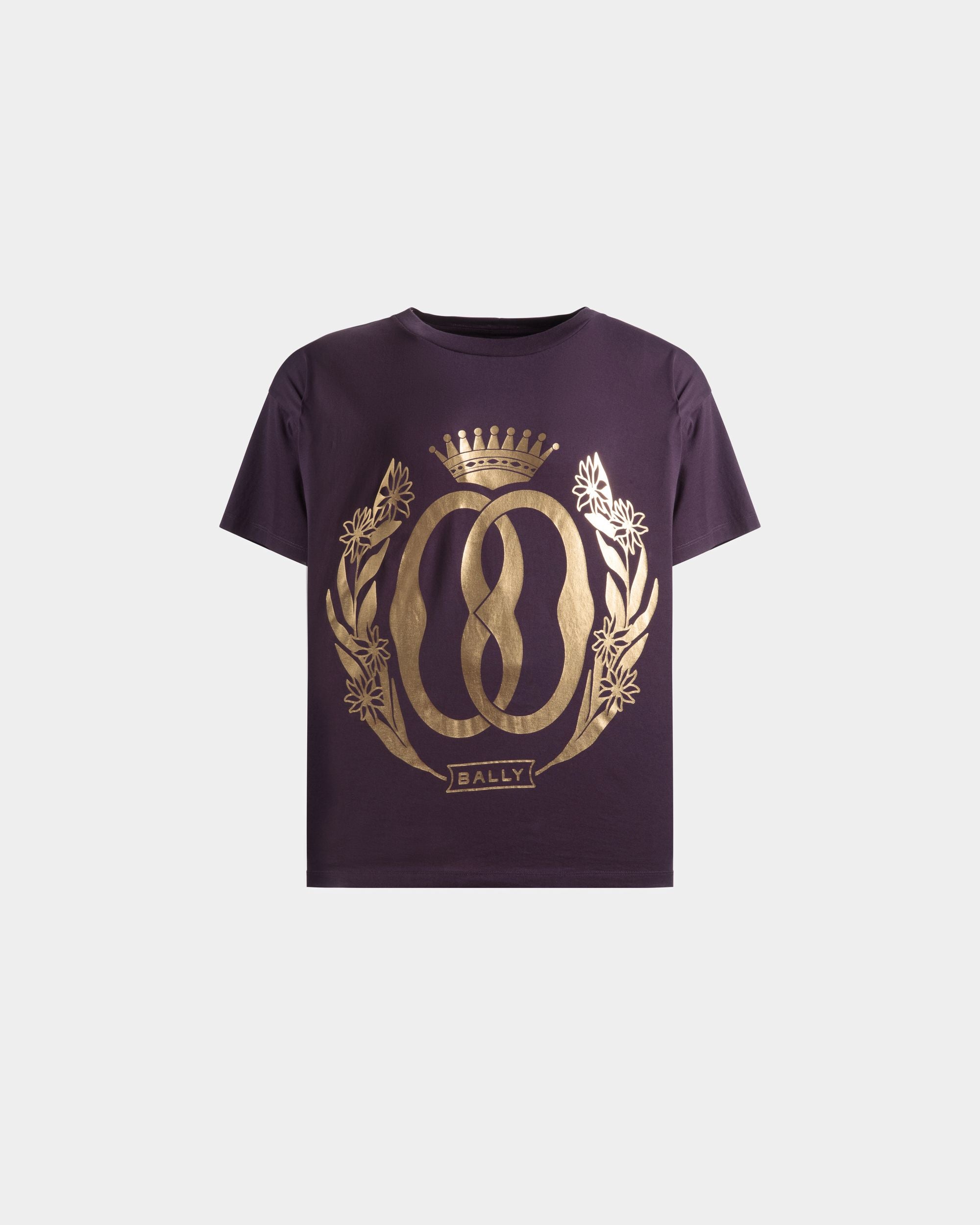 T-Shirt mit Foliendruck Aus Baumwolle in Orchidee - Herren - Bally - 01
