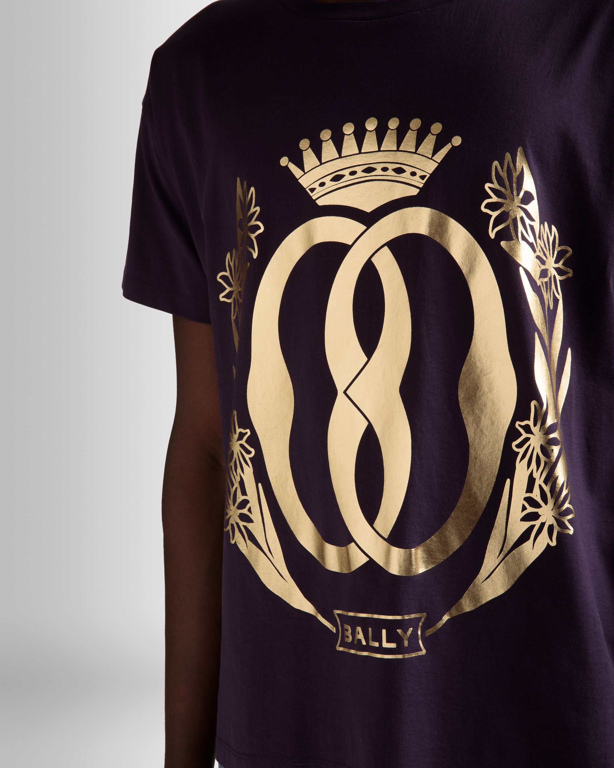 T-Shirt mit Foliendruck Aus Baumwolle in Orchidee - Herren - Bally - 04