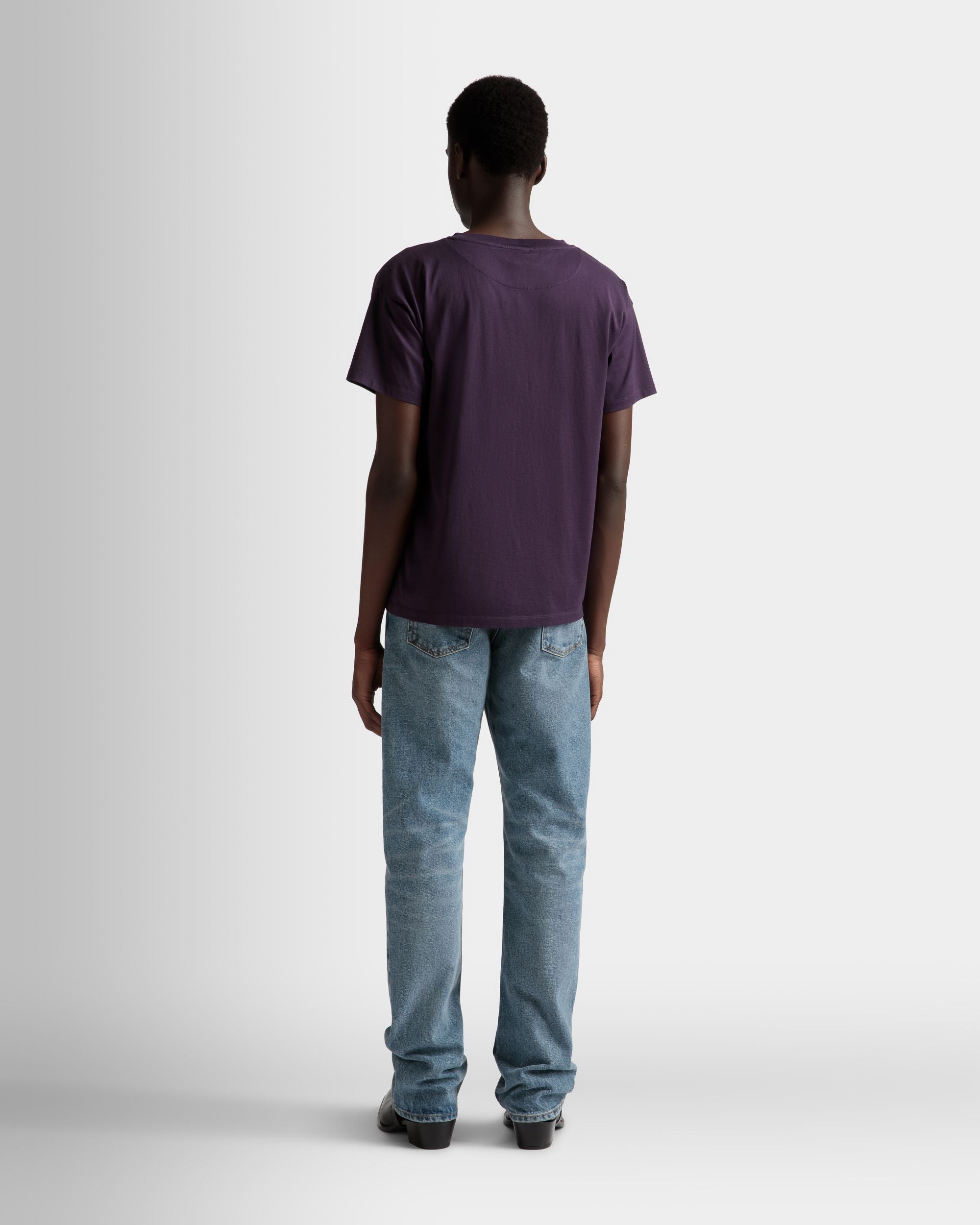 T-Shirt mit Foliendruck Aus Baumwolle in Orchidee - Herren - Bally - 06