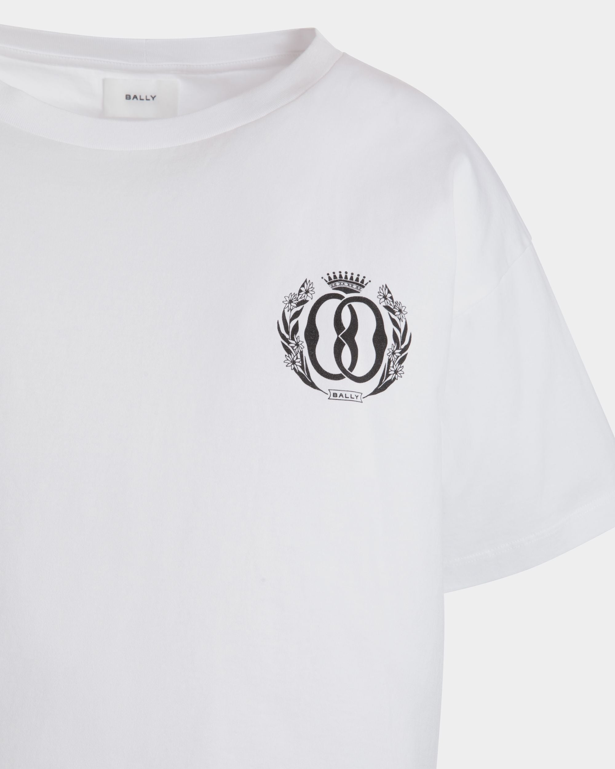 T-Shirt Aus Baumwolle In Weiß - Herren - Bally - 02