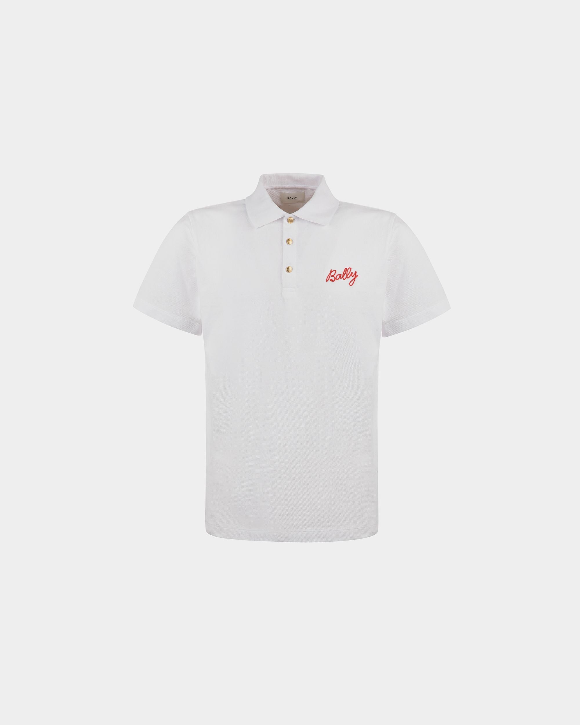 Poloshirt Aus Baumwolle In Weiß - Herren - Bally - 01