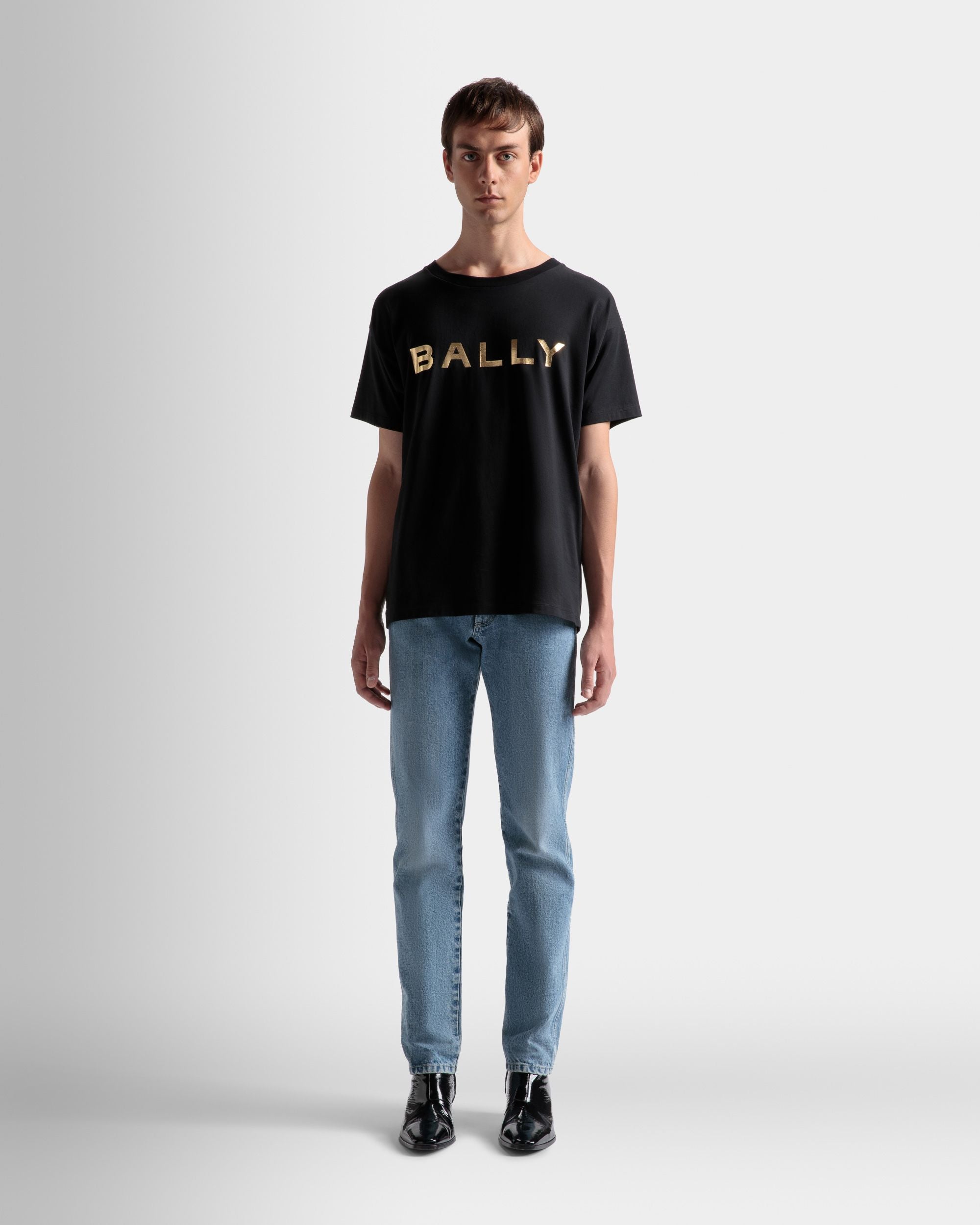 T-Shirt Mit Logo Aus Schwarzer Baumwolle - Herren - Bally - 02