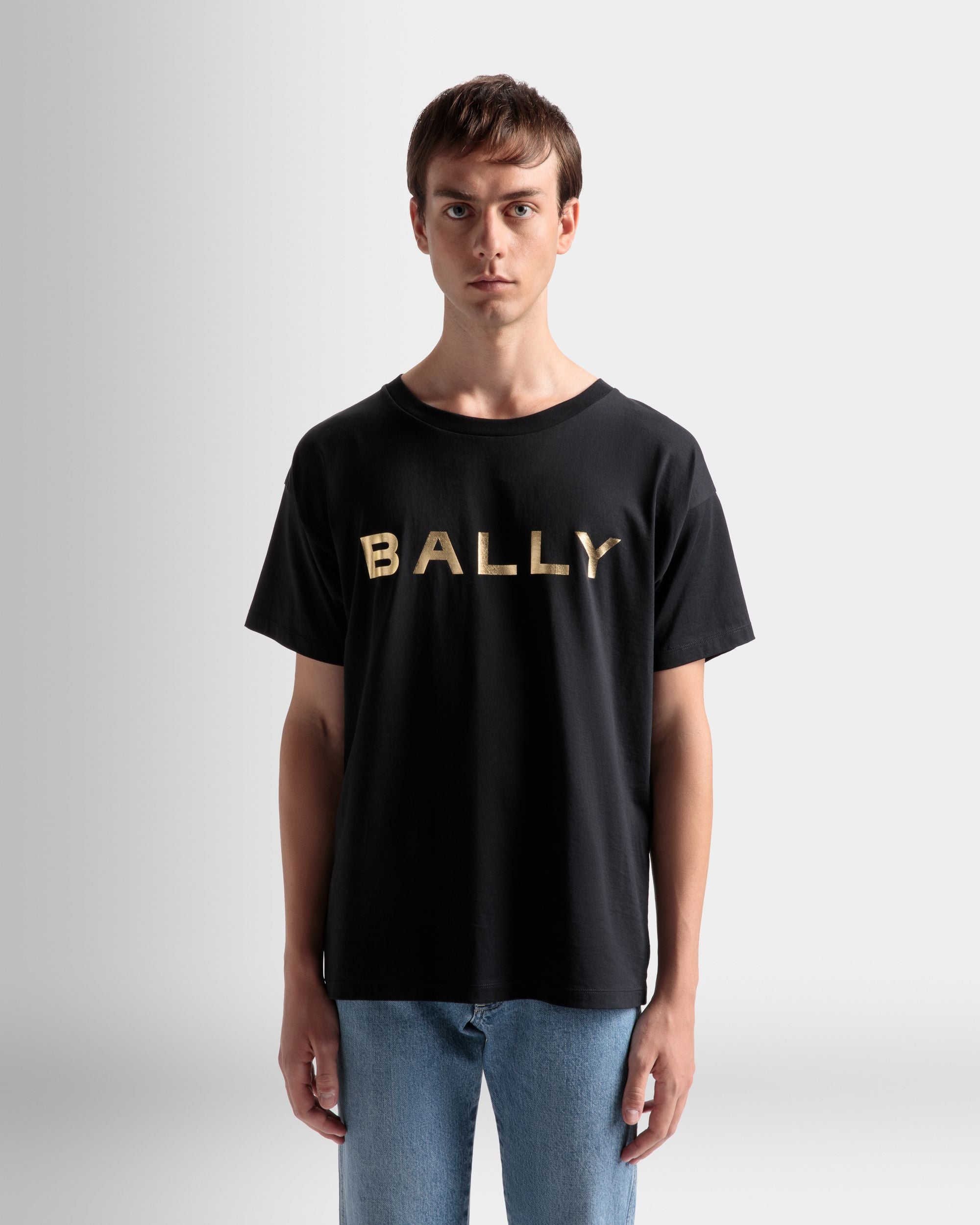 T-Shirt Mit Logo Aus Schwarzer Baumwolle - Herren - Bally - 03