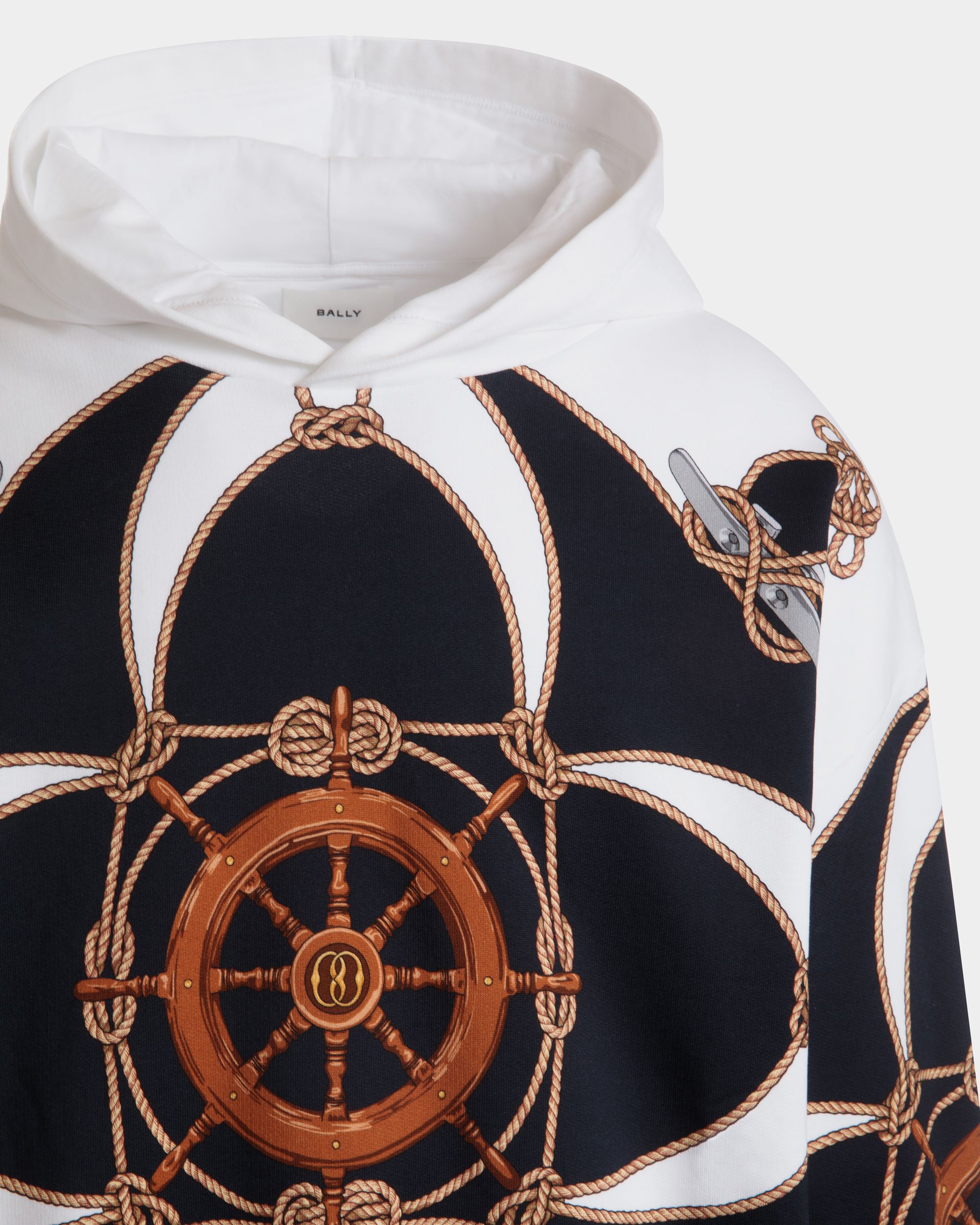 Bedruckter Hoodie Aus Baumwolle In Weiß - Herren - Bally - 02