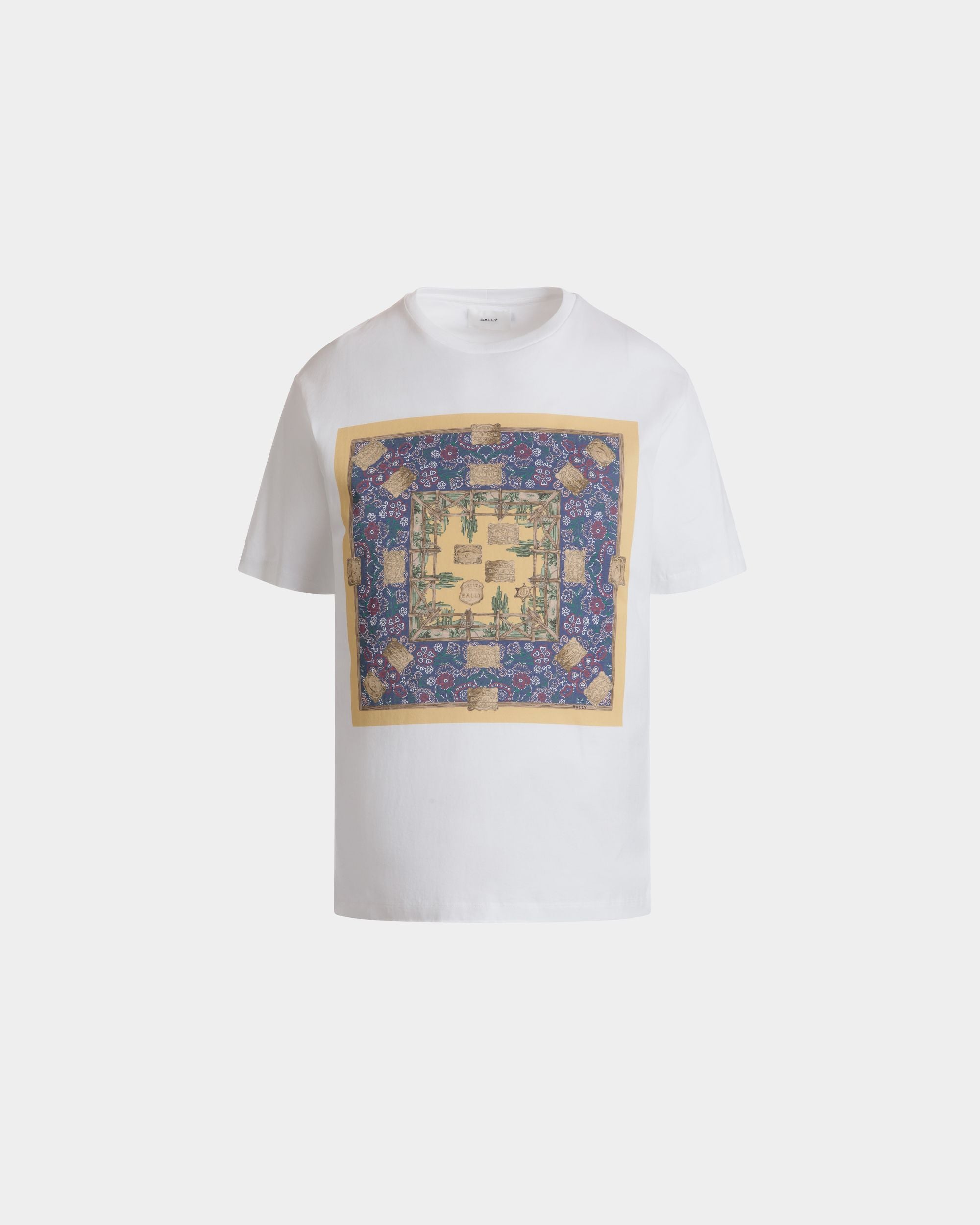 Bedrucktes T-Shirt Aus Baumwolle In Weiß - Herren - Bally - 01