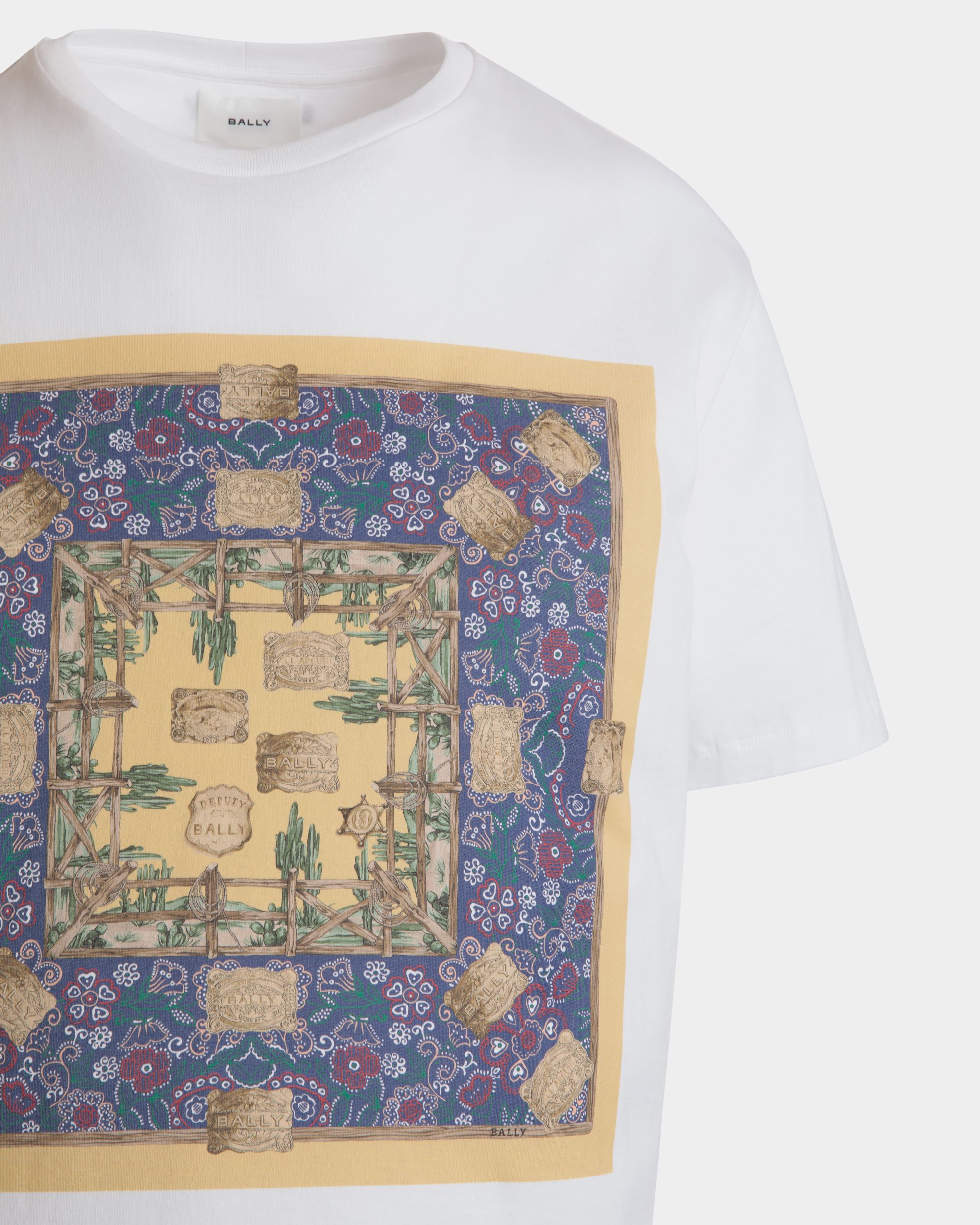 Bedrucktes T-Shirt Aus Baumwolle In Weiß - Herren - Bally - 02