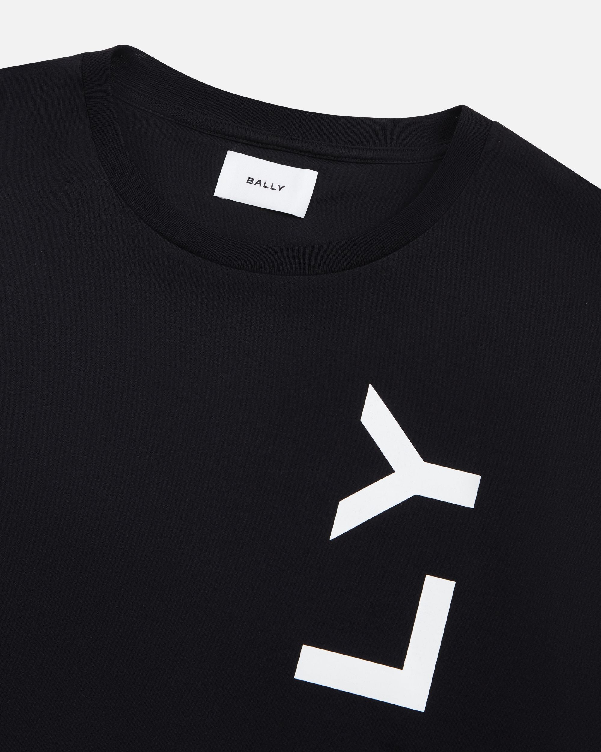 T-Shirt Aus Baumwolle In Schwarz - Herren - Bally - 02