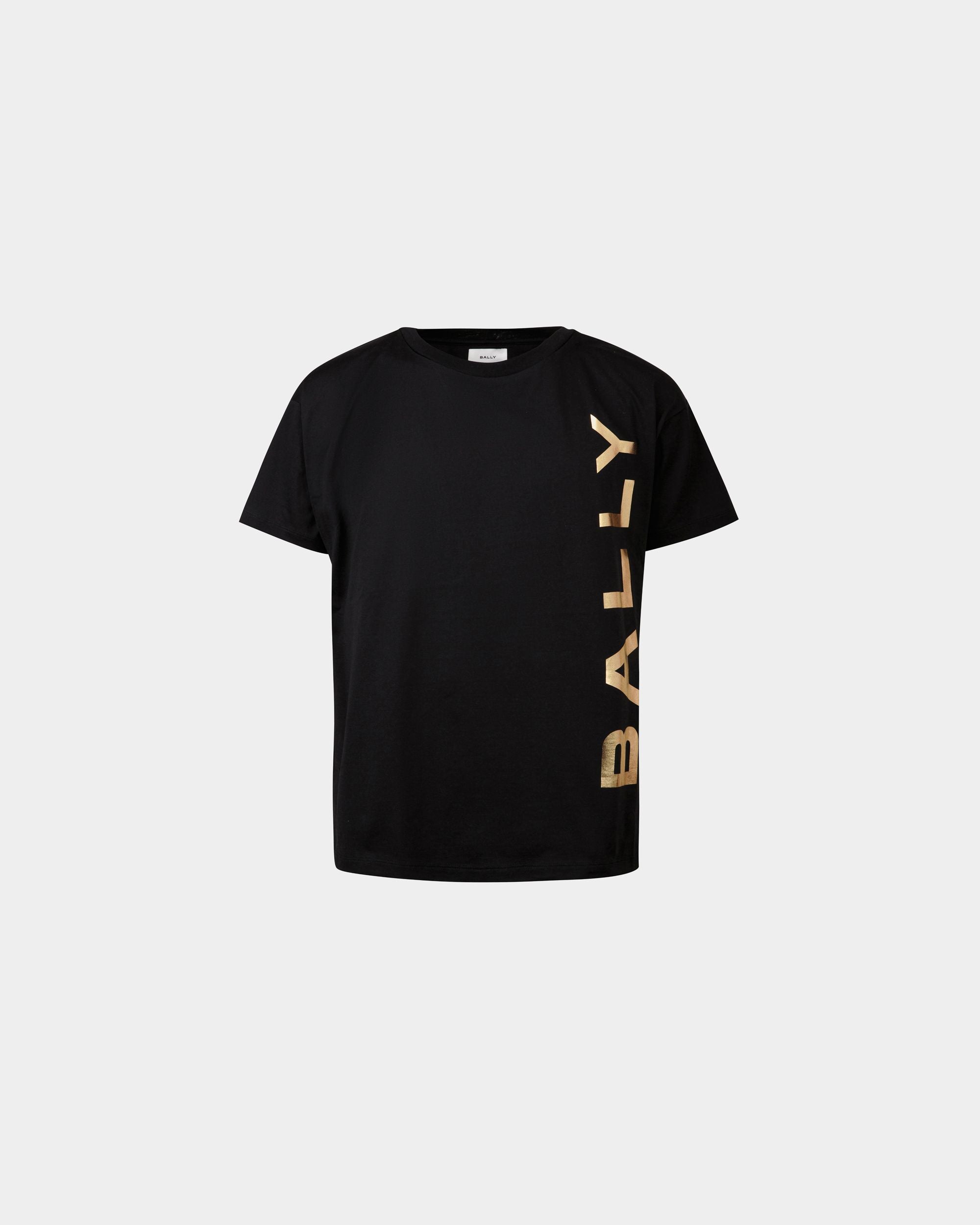 T-Shirt Aus Baumwolle In Schwarz - Herren - Bally - 01