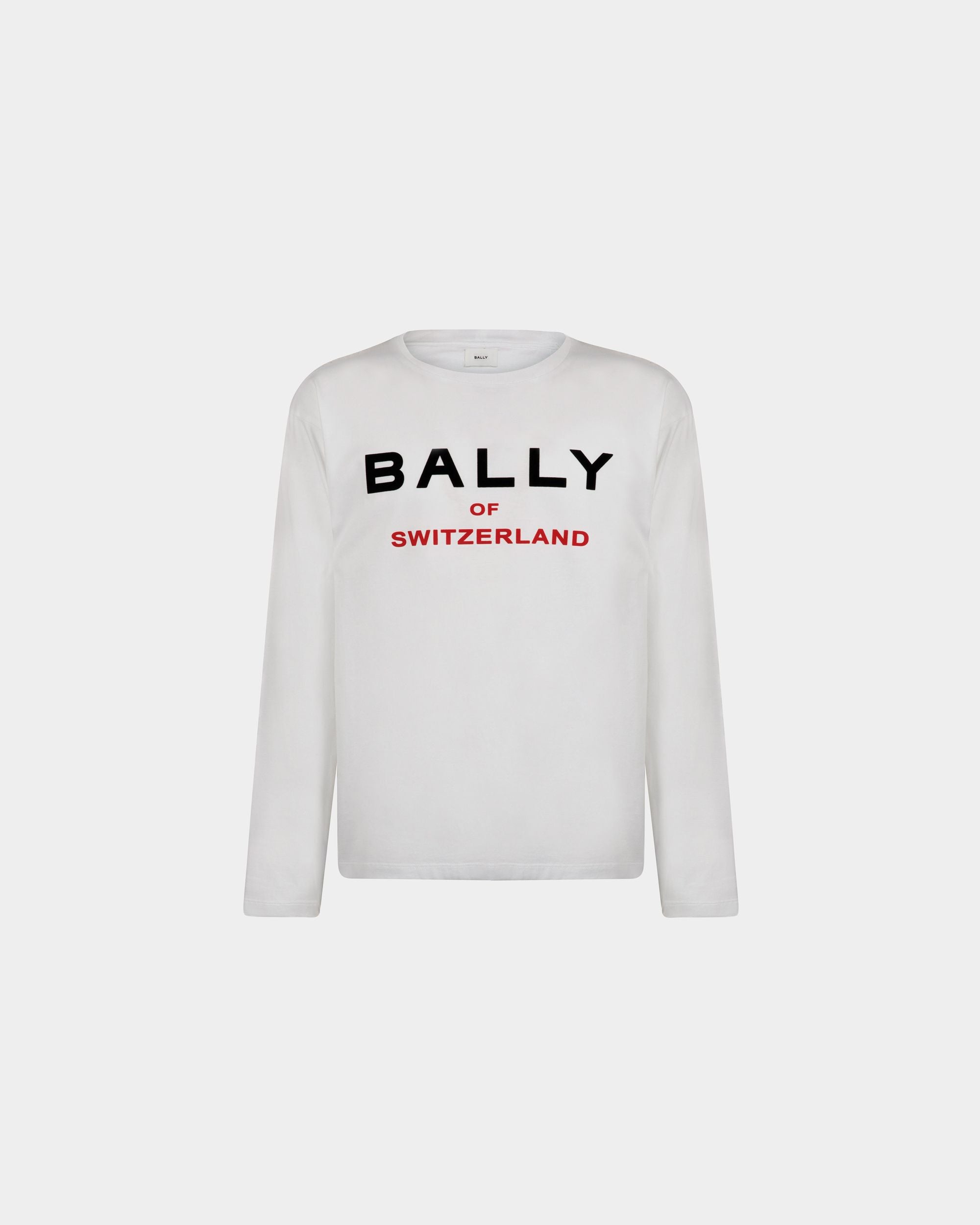 T-Shirt Aus Baumwolle In Weiß - Herren - Bally - 01