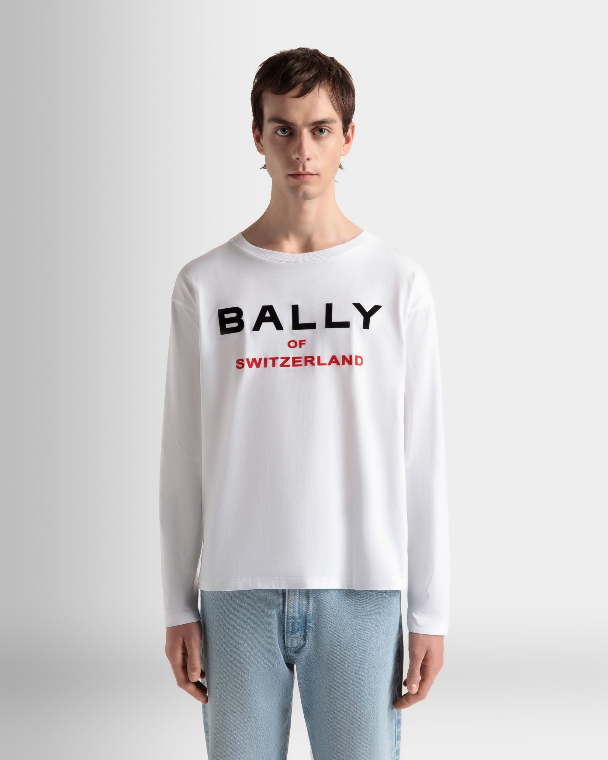 T-Shirt Aus Baumwolle In Weiß - Herren - Bally - 03
