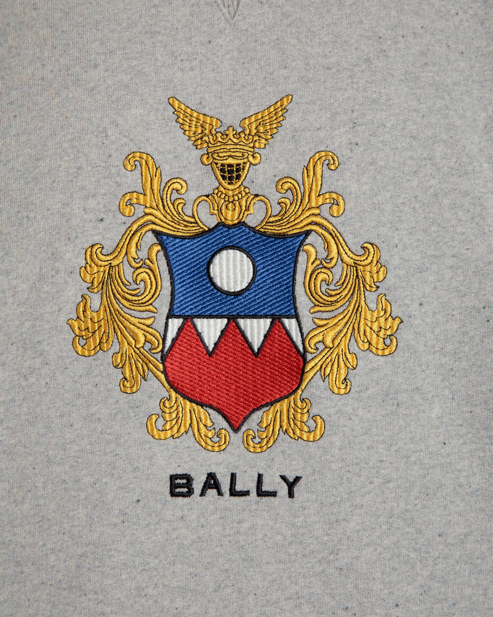 Kapuzenpullover Aus Baumwolle In Grau Meliert Mit Bally Crest Logo - Herren - Bally - 05