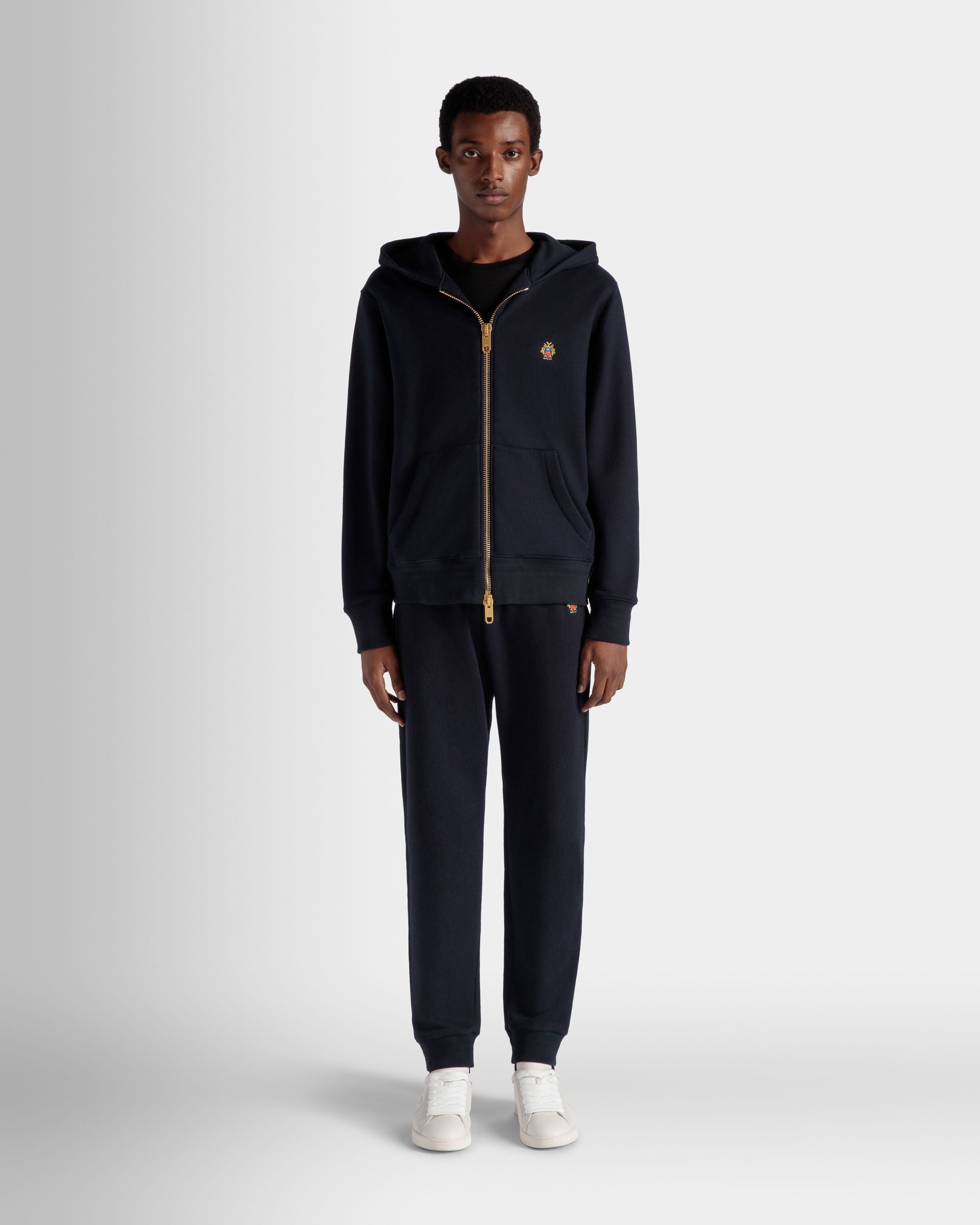 Kapuzenpullover Aus Kaschmirgemisch In Navy Blue Aus Der Adrien Brody Travel-Kollektion - Herren - Bally - 02