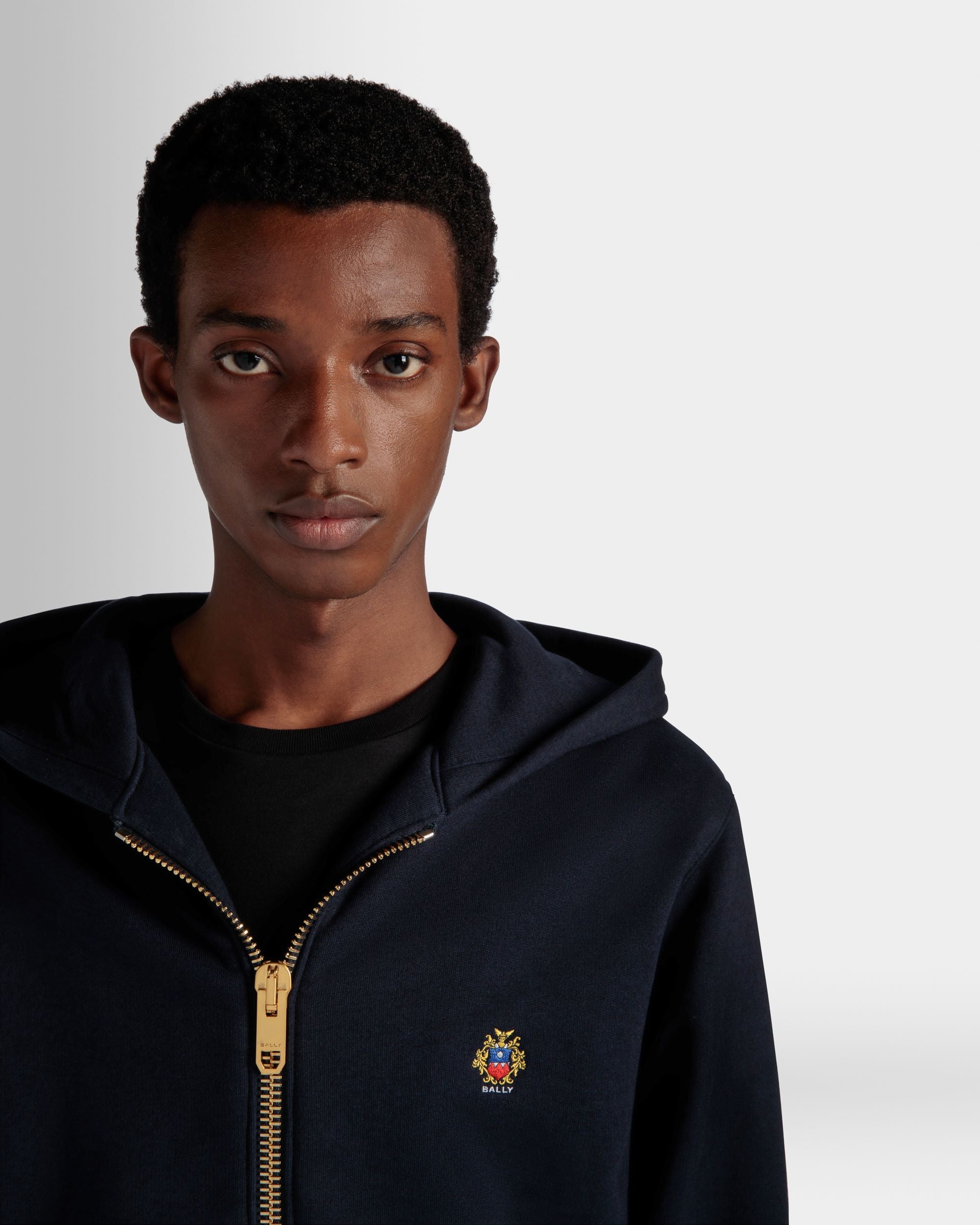 Kapuzenpullover Aus Kaschmirgemisch In Navy Blue Aus Der Adrien Brody Travel-Kollektion - Herren - Bally - 04