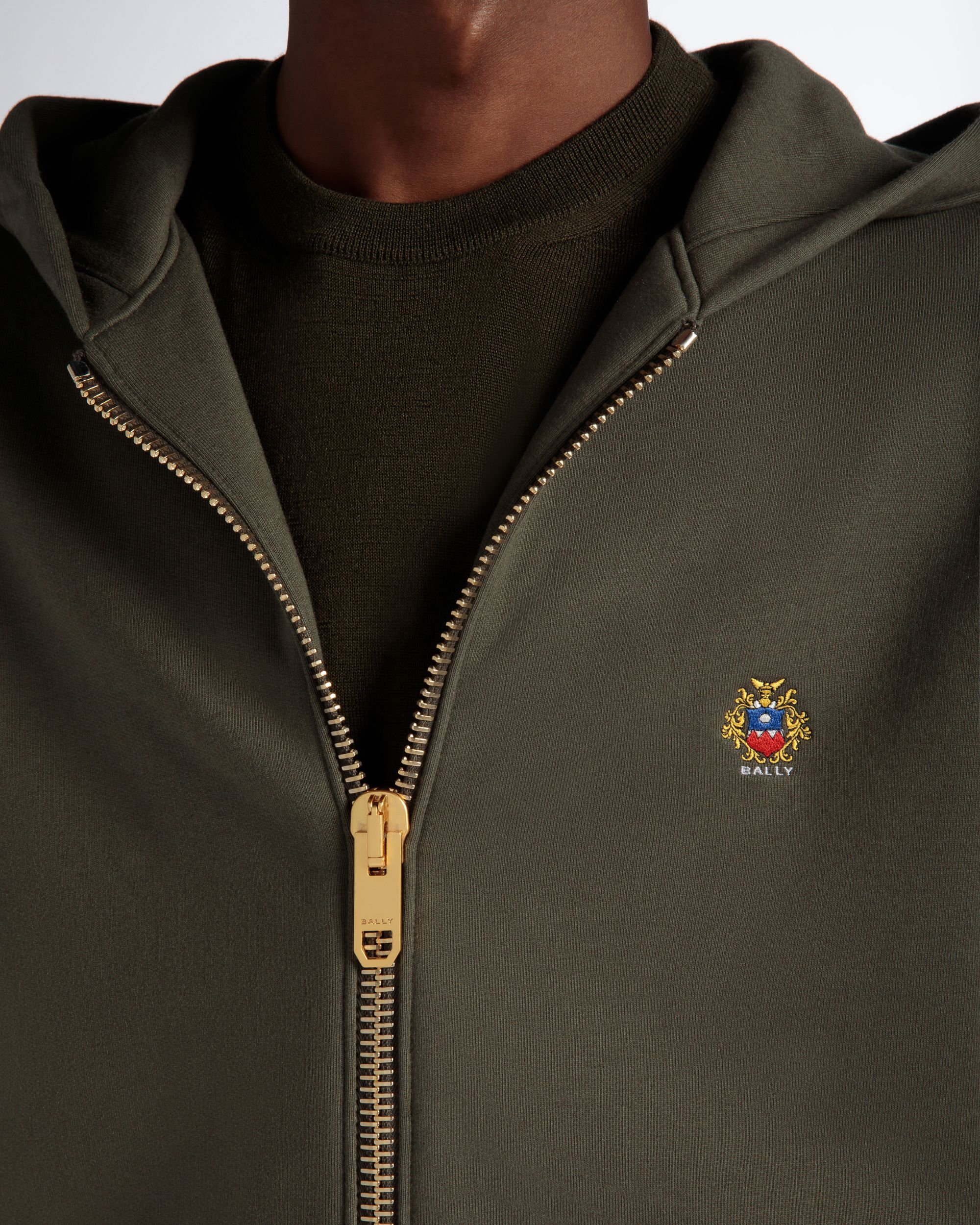 Kapuzenpullover Aus Kaschmirgemisch In Olive Green Aus Der Adrien Brody Travel-Kollektion - Herren - Bally - 04