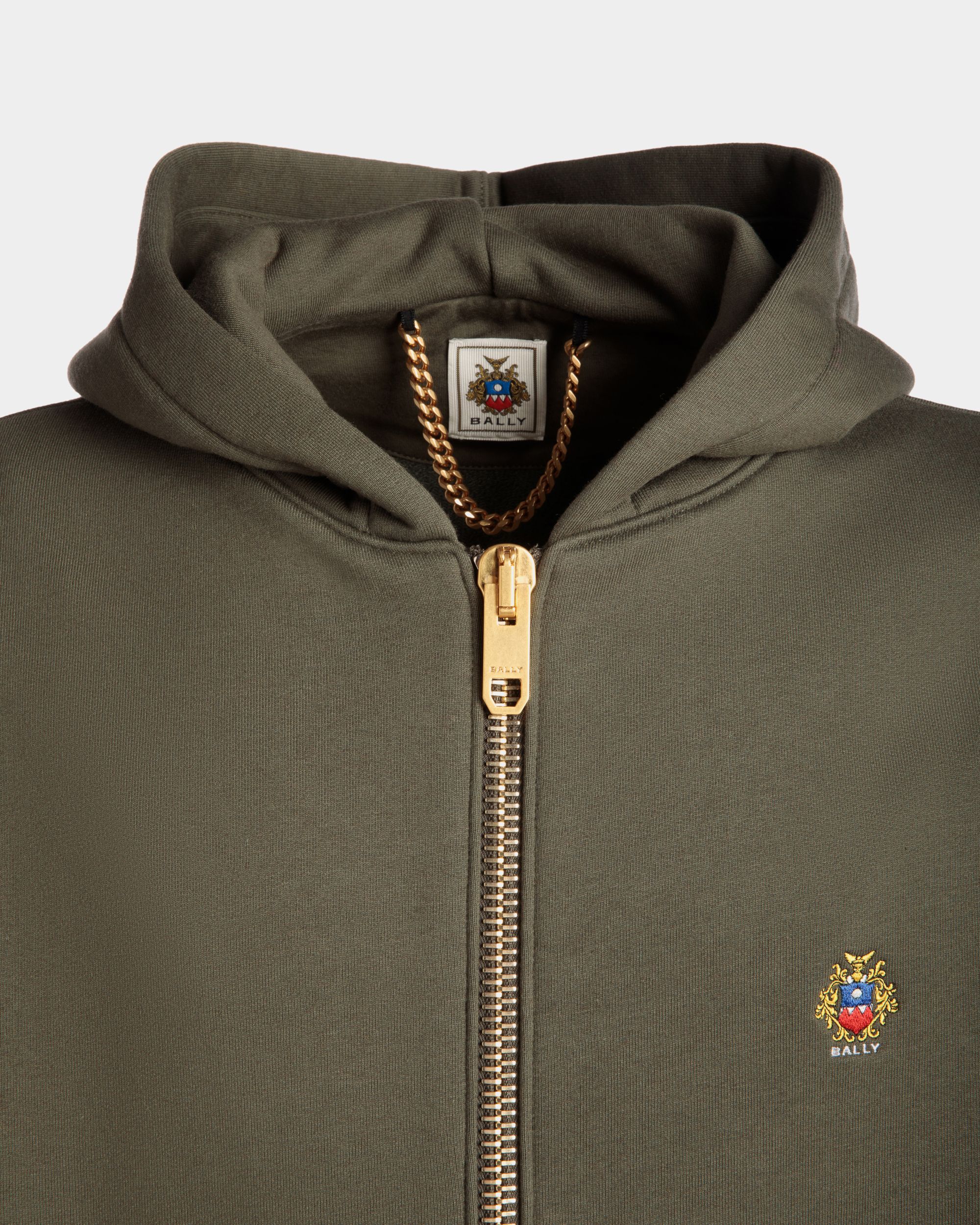 Kapuzenpullover Aus Kaschmirgemisch In Olive Green Aus Der Adrien Brody Travel-Kollektion - Herren - Bally - 05