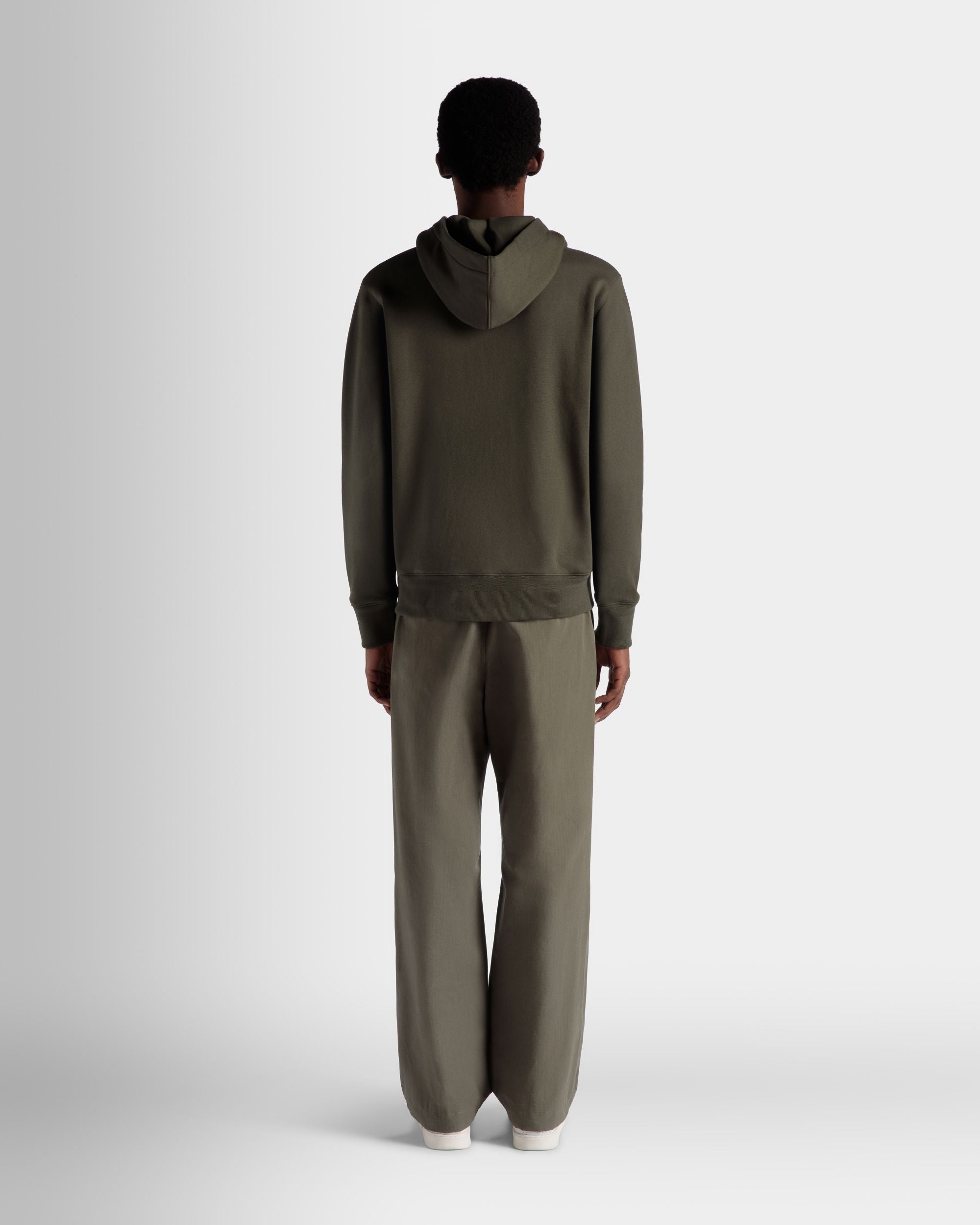 Kapuzenpullover Aus Kaschmirgemisch In Olive Green Aus Der Adrien Brody Travel-Kollektion - Herren - Bally - 08