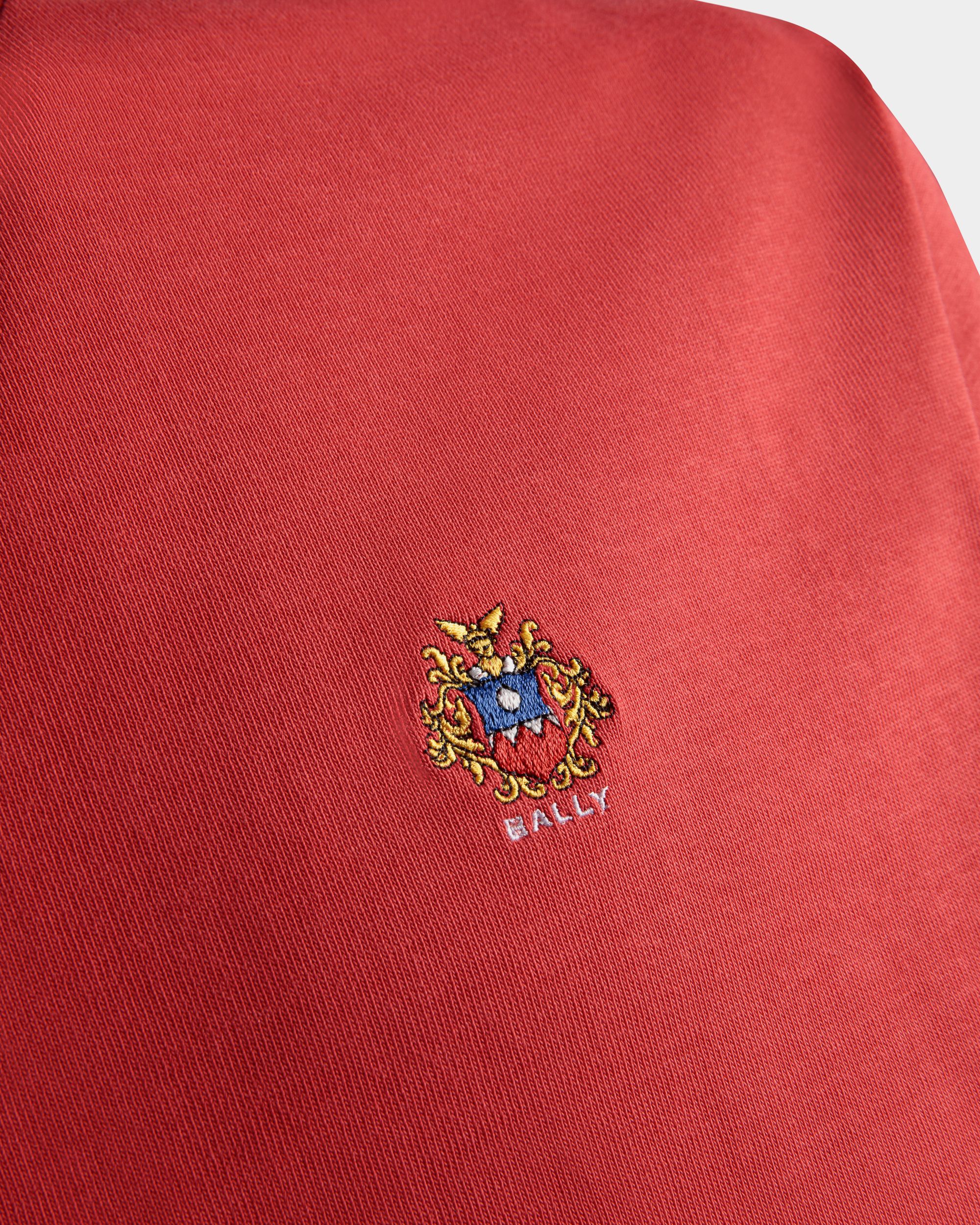 T-Shirt Aus Baumwolle In Rot Mit Bally Crest Logo - Herren - Bally - 01