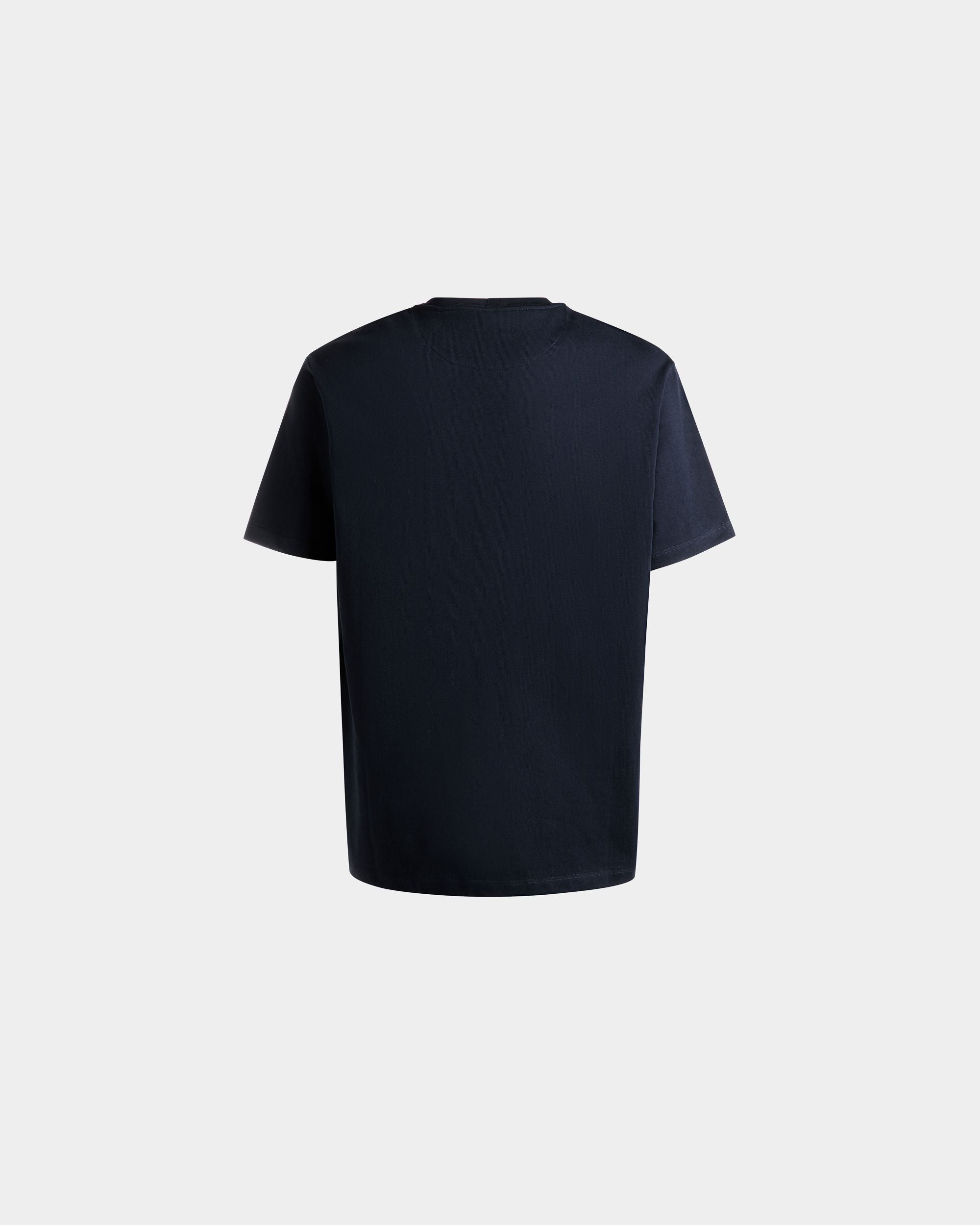 T-Shirt Aus Baumwolle In Navy Blue Mit Bally Crest Logo - Herren - Bally - 07