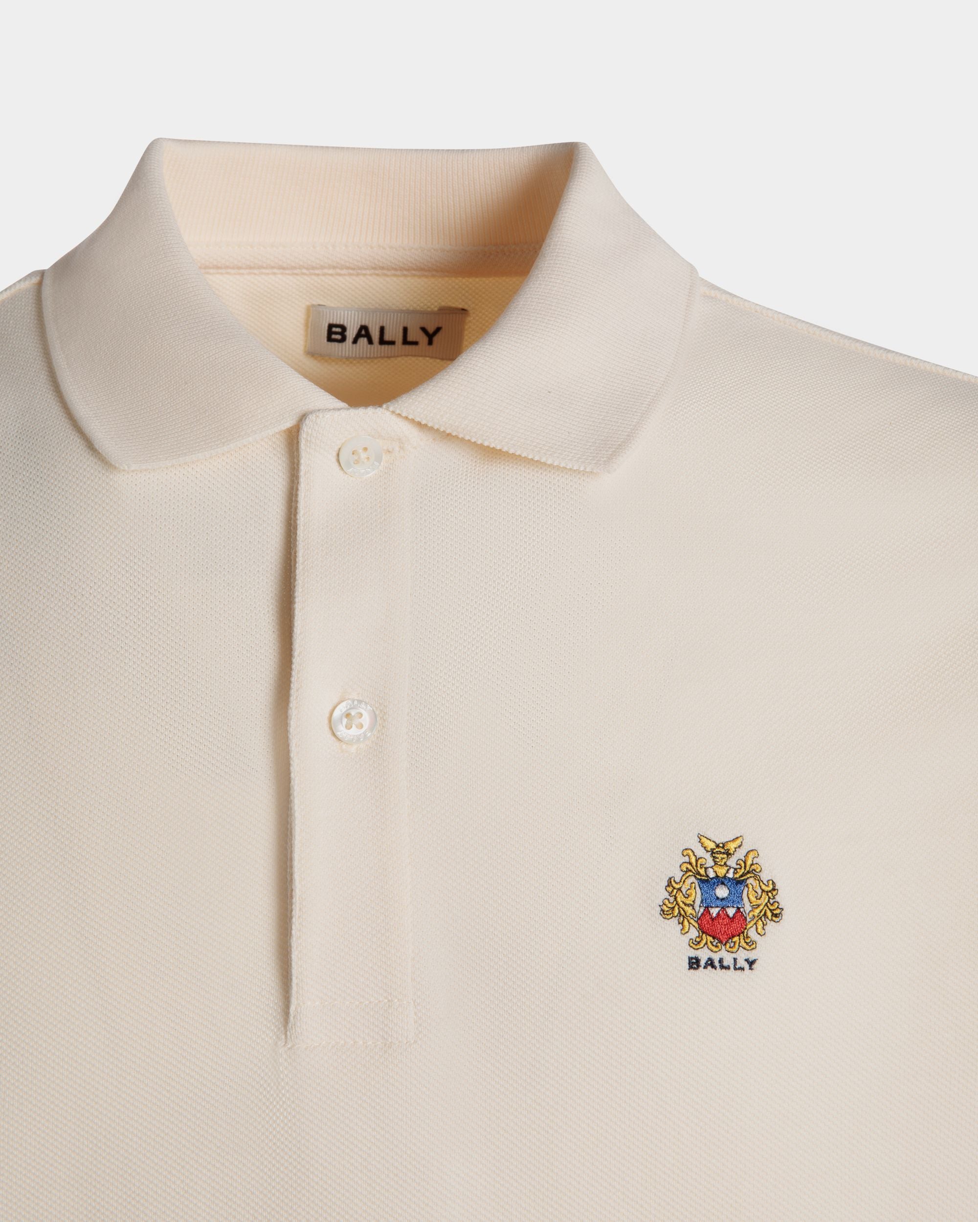 Poloshirt Aus Baumwolle In Weiß Mit Bally Crest Logo - Herren - Bally - 04