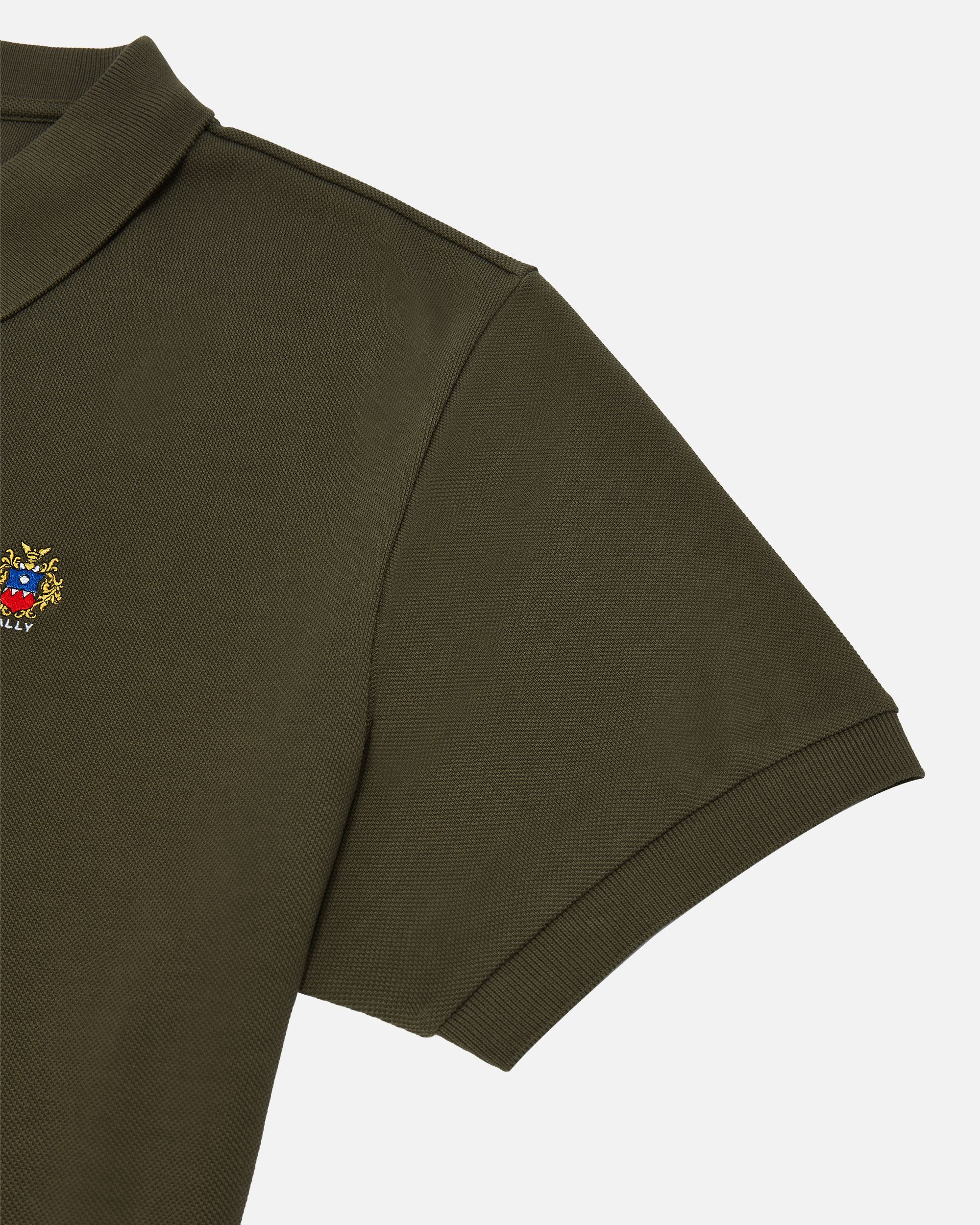 Poloshirt Aus Baumwolle In Military Green Mit Bally Crest Logo - Herren - Bally - 05