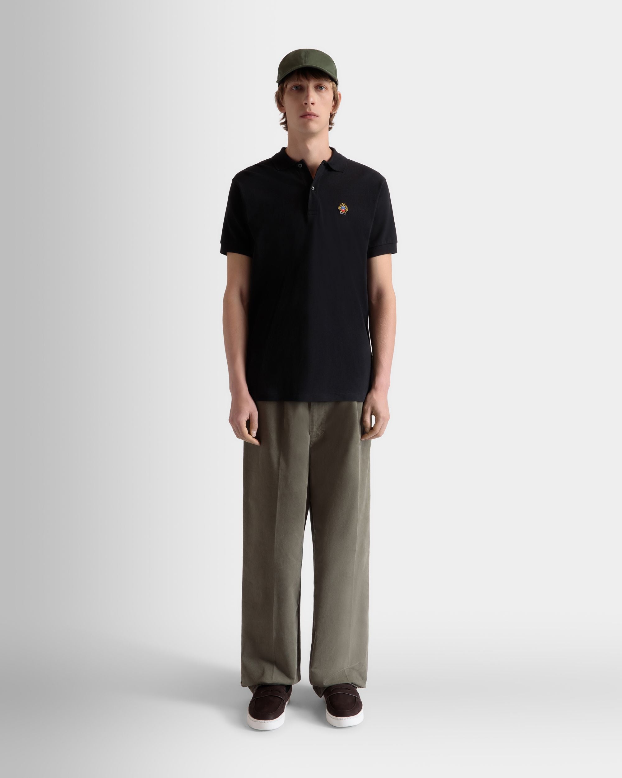 Poloshirt Aus Baumwolle In Schwarz Mit Bally Crest Logo - Herren - Bally - 02
