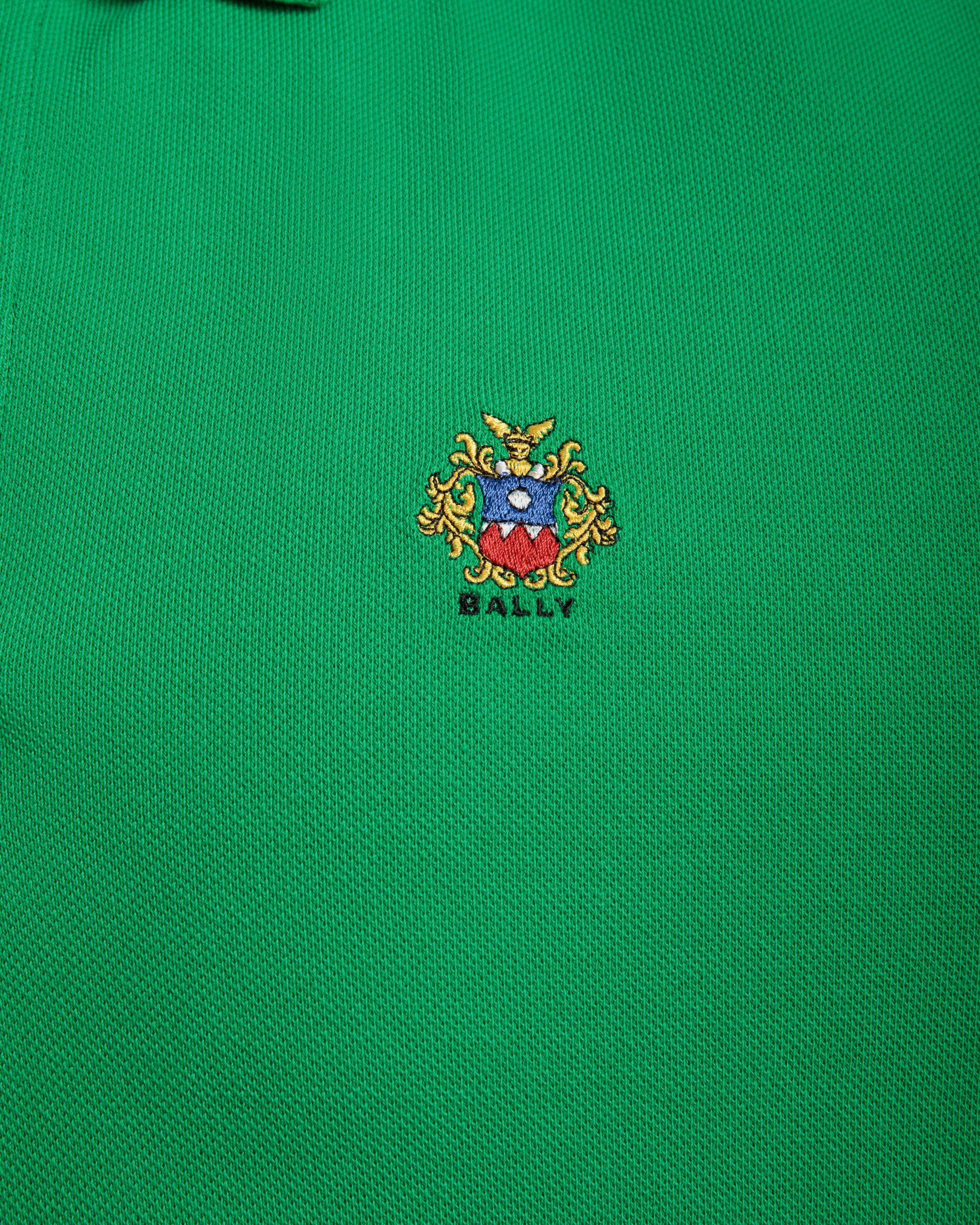 Poloshirt Aus Baumwolle In Emerald Green Mit Bally-Crest-Wappen - Herren - Bally - 02