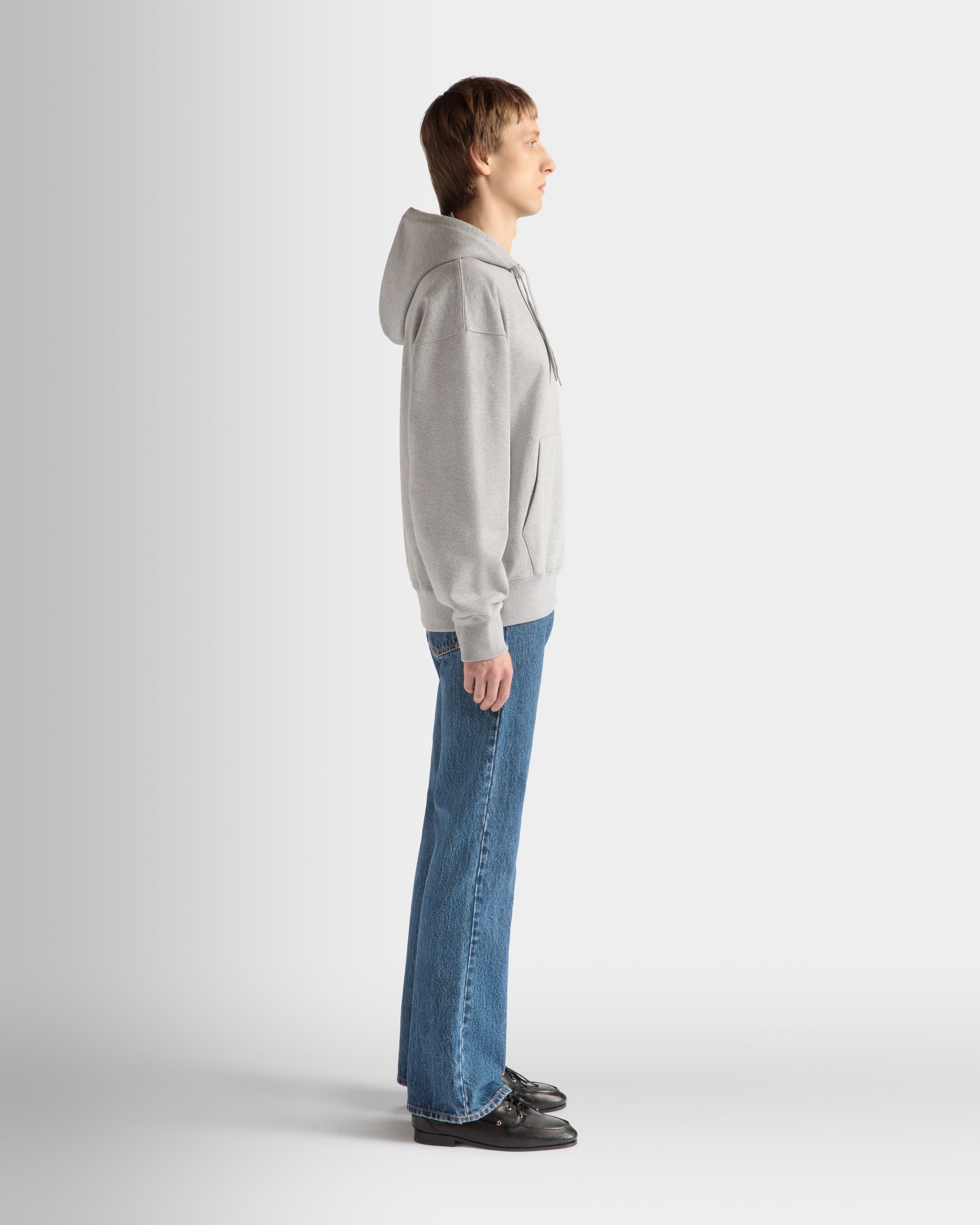 Sweatshirt Aus Melierter Baumwolle In Grau - Herren - Bally - 05