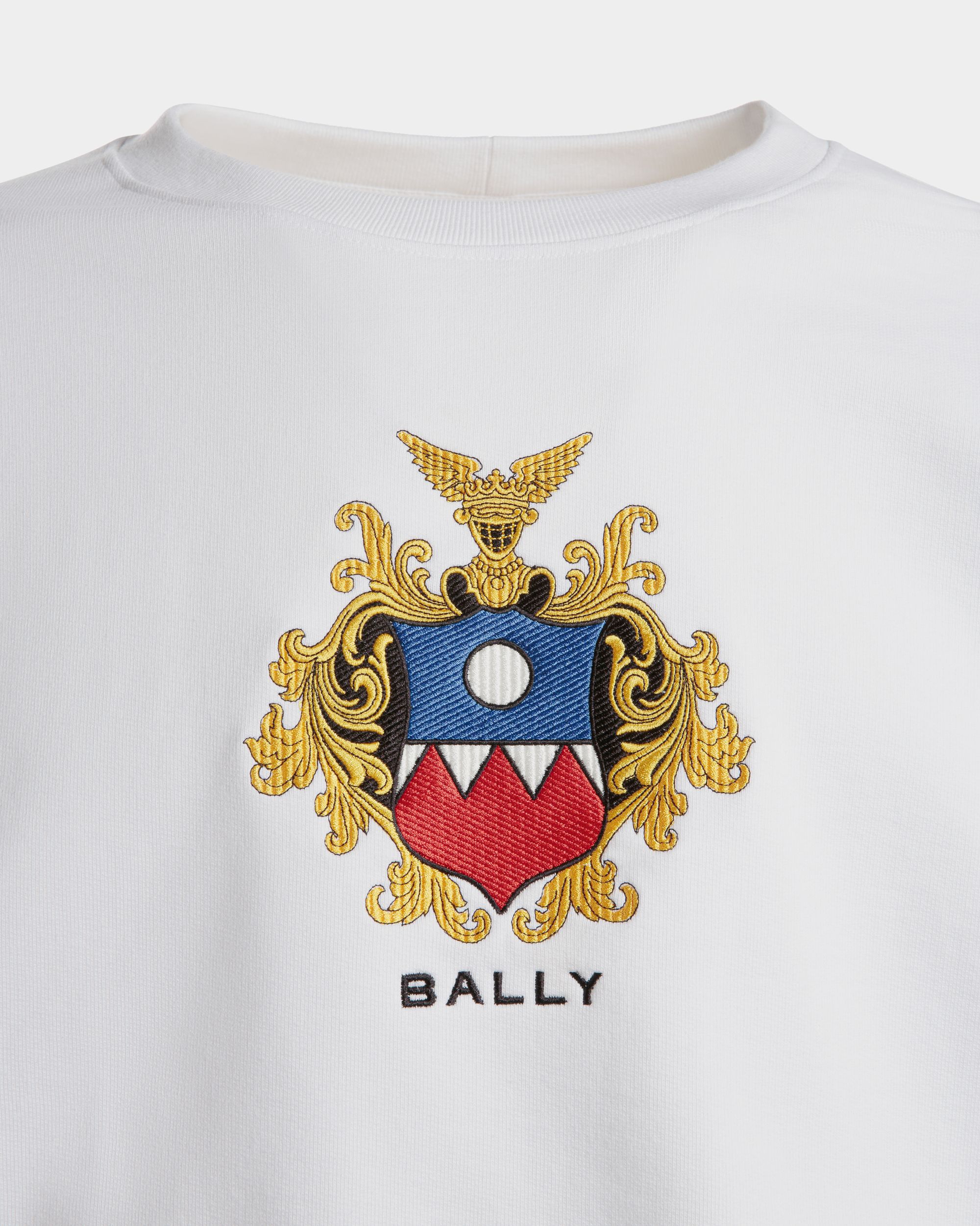 Sweatshirt Aus Weißer Baumwolle Mit Wappen - Herren - Bally - 02