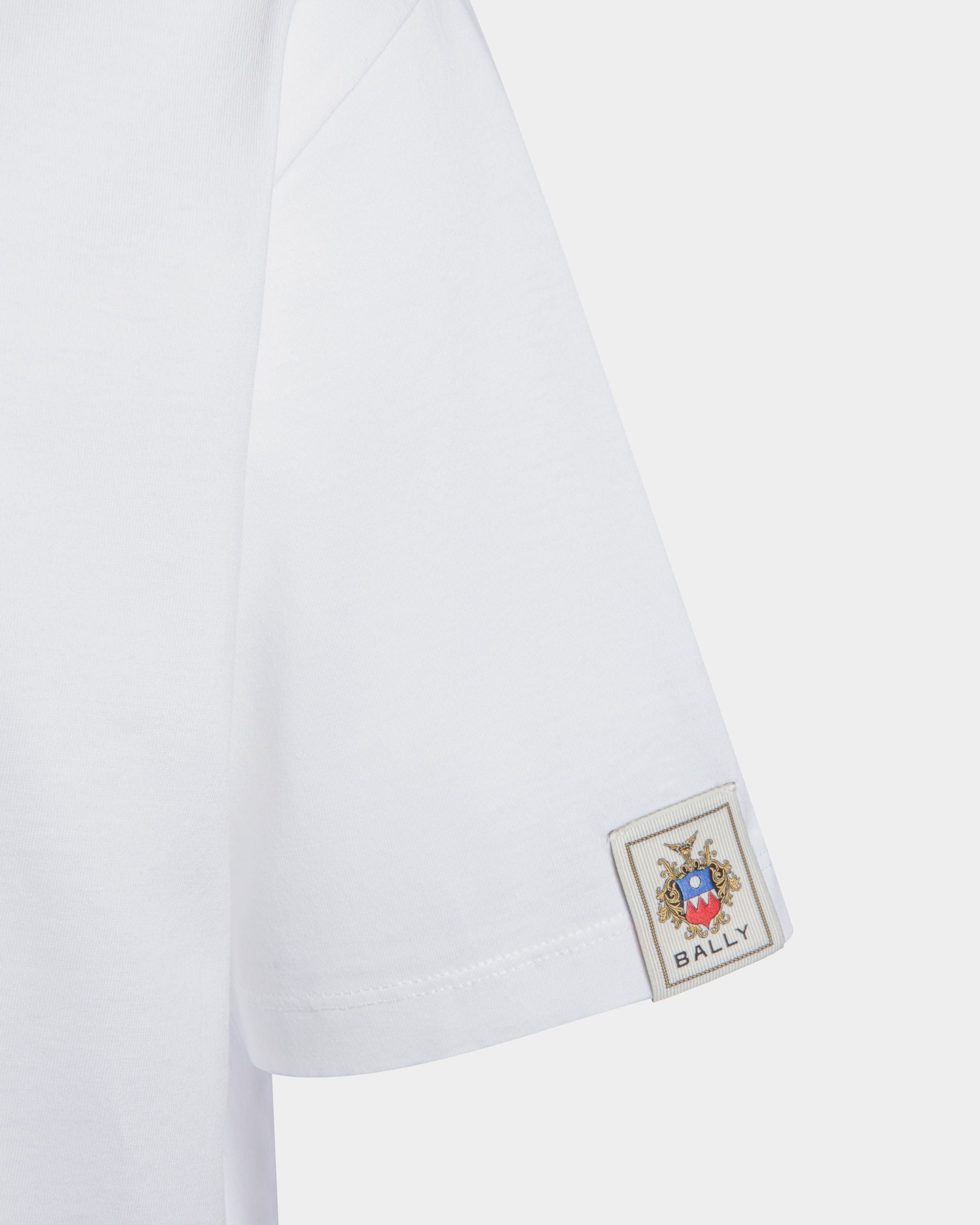 T-Shirt Aus Baumwolle In Weiß Mit Bally-Crest-Wappen - Herren - Bally - 02