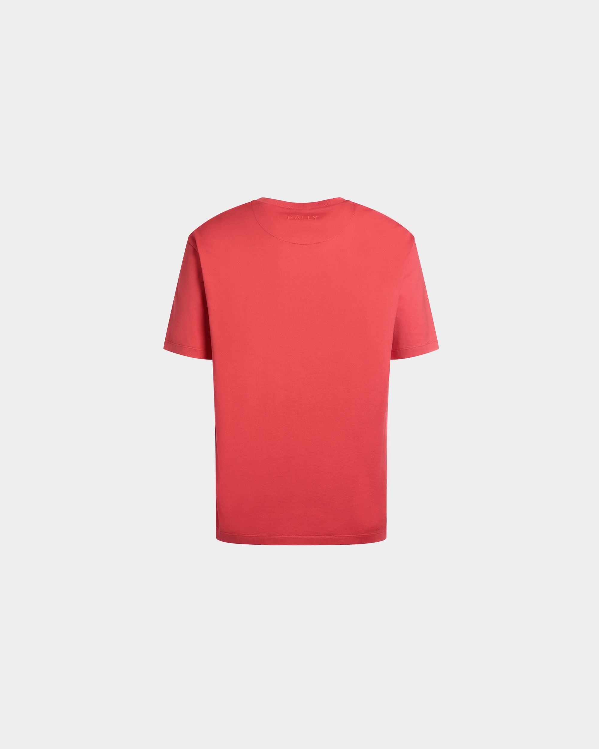 T-Shirt Aus Roter Baumwolle Mit Bally-Crest-Wappen - Herren - Bally - 03
