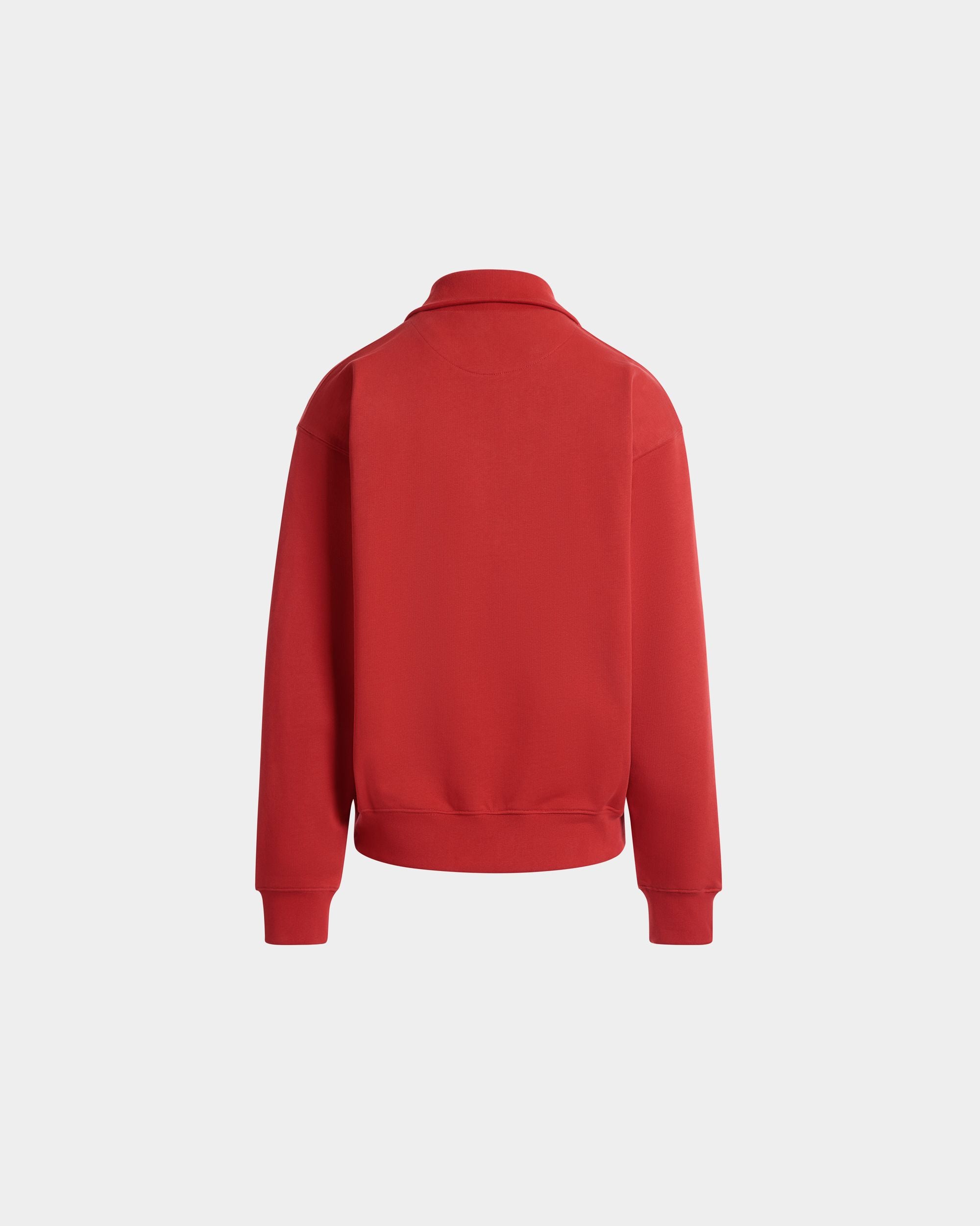 Sweatshirt Mit Kurzem Reißverschluss Aus Baumwolle In Rot - Herren - Bally - 07