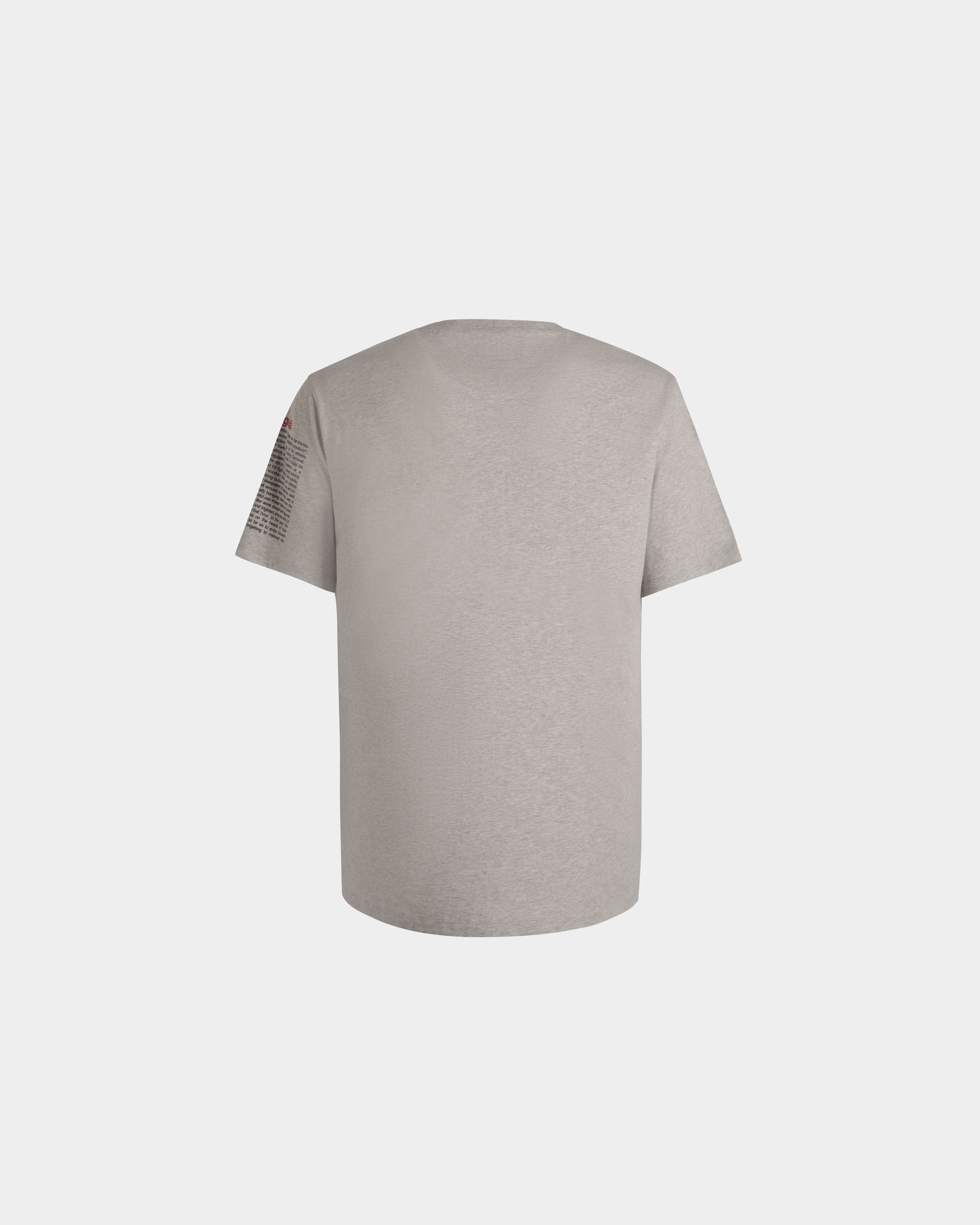 T-Shirt Mit Forest Mask Aus Baumwolle In Grau Meliert - Herren - Bally - 03