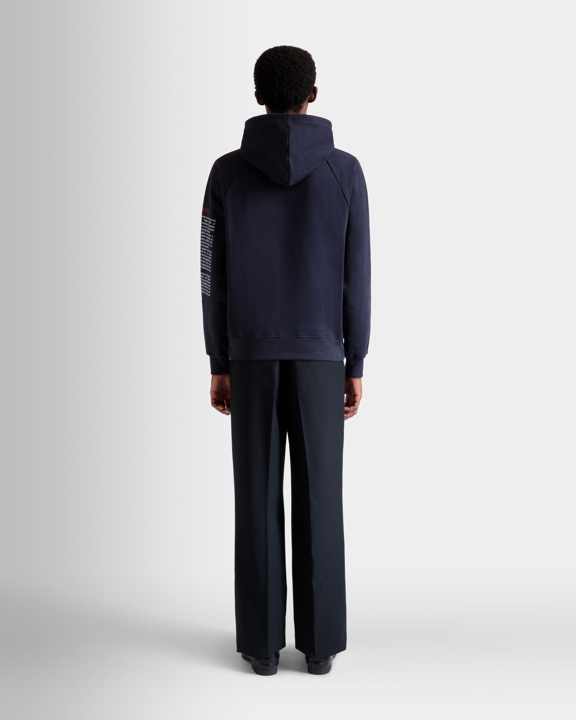 Hoodie Mit Forest Mask Aus Baumwolle In Navy Blue - Herren - Bally - 06
