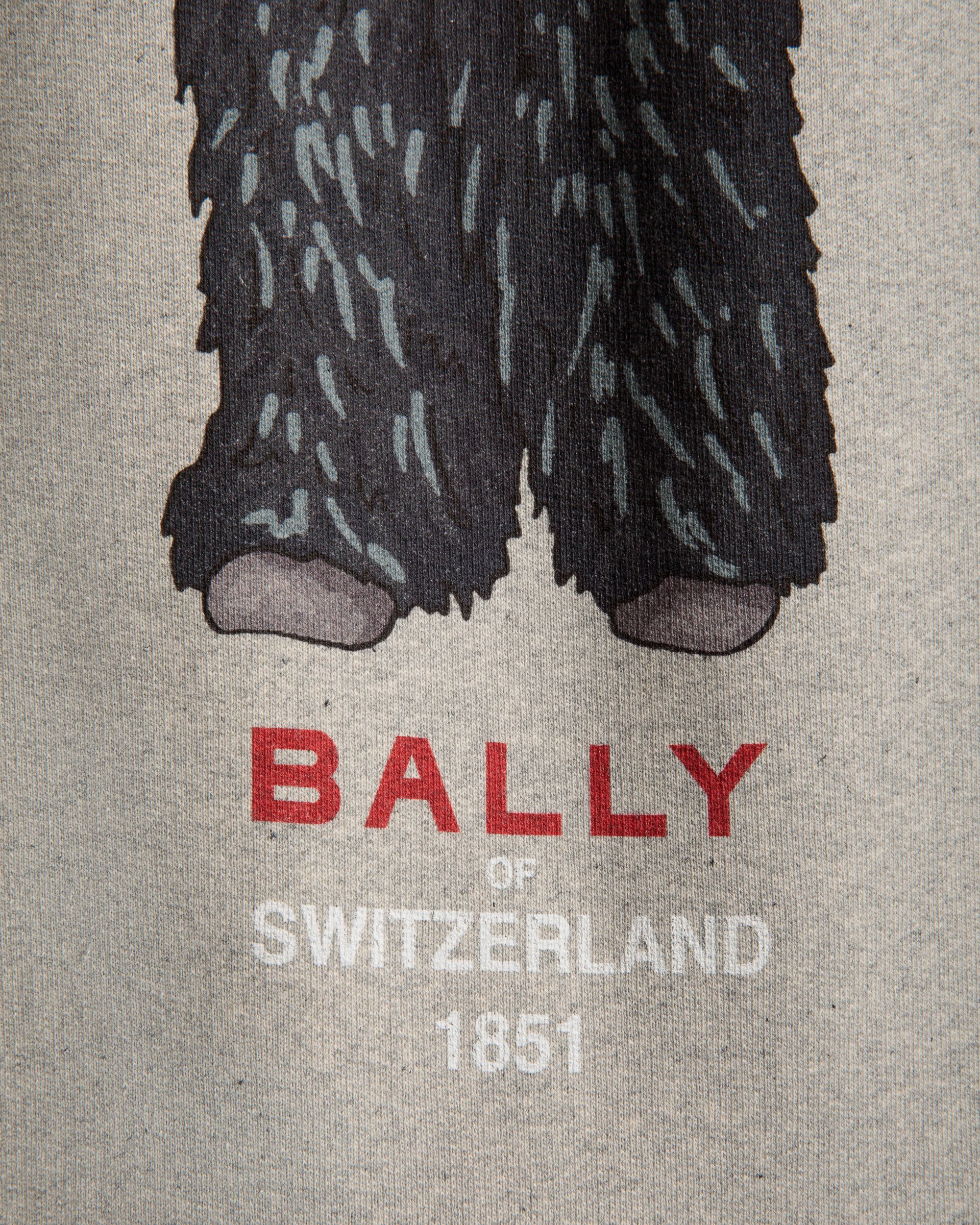 Hoodie Mit Forest Mask Aus Baumwolle In Grau Meliert - Herren - Bally - 02
