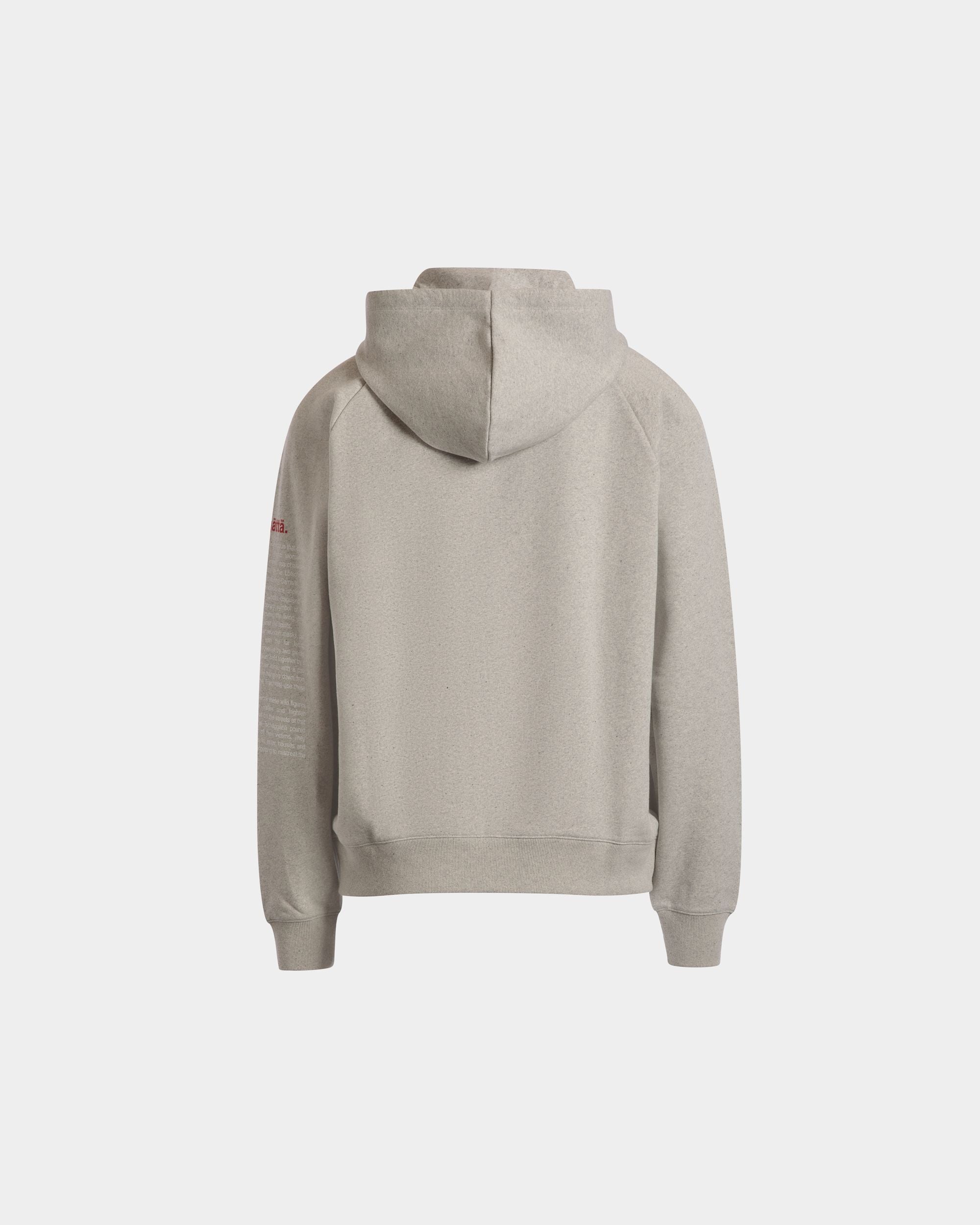 Hoodie Mit Forest Mask Aus Baumwolle In Grau Meliert - Herren - Bally - 03