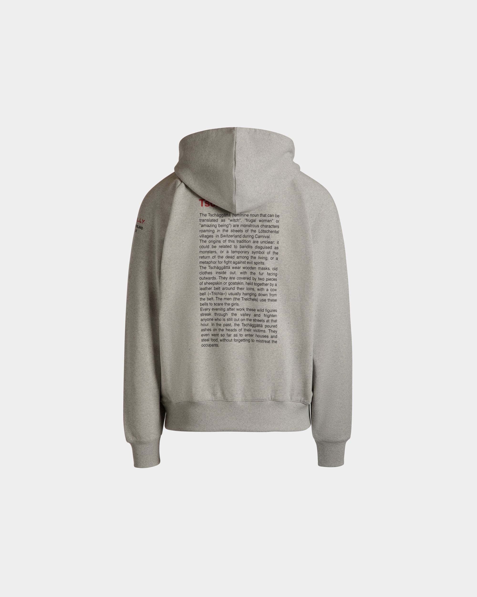 Hoodie Mit Forest Mask Aus Baumwolle In Grau Meliert - Herren - Bally - 07