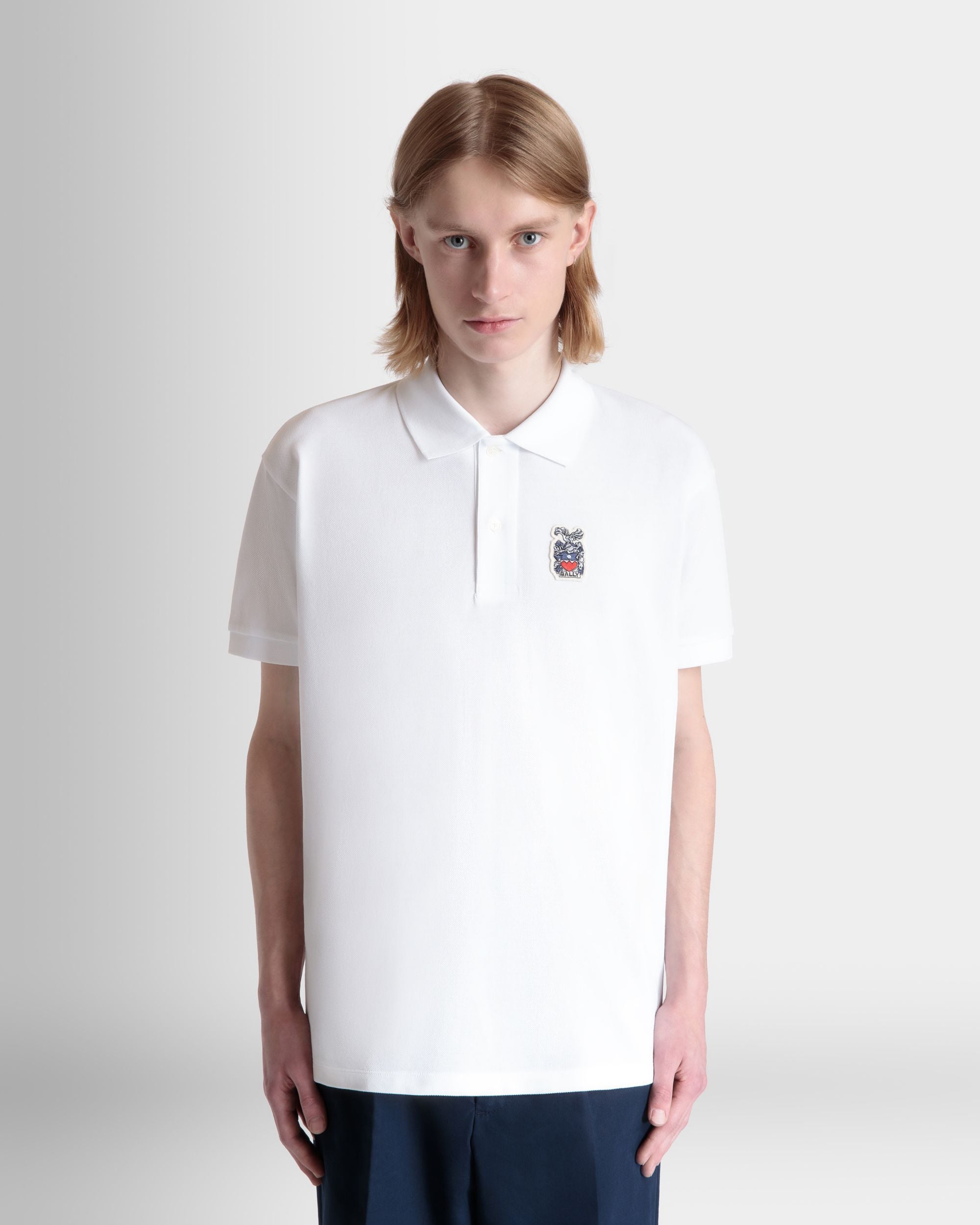 Poloshirt Aus Baumwolle In Weiß - Herren - Bally - 08