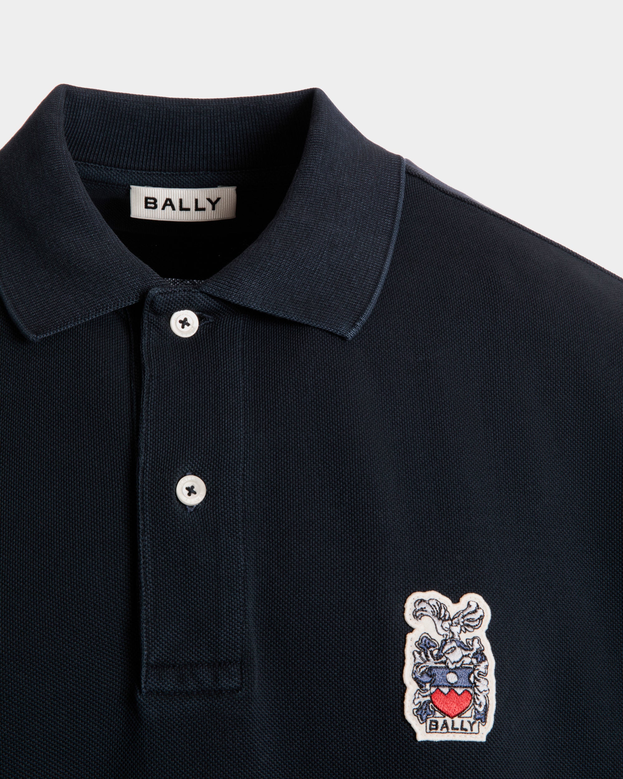 Poloshirt Aus Baumwolle In Navy Blue - Herren - Bally - 02