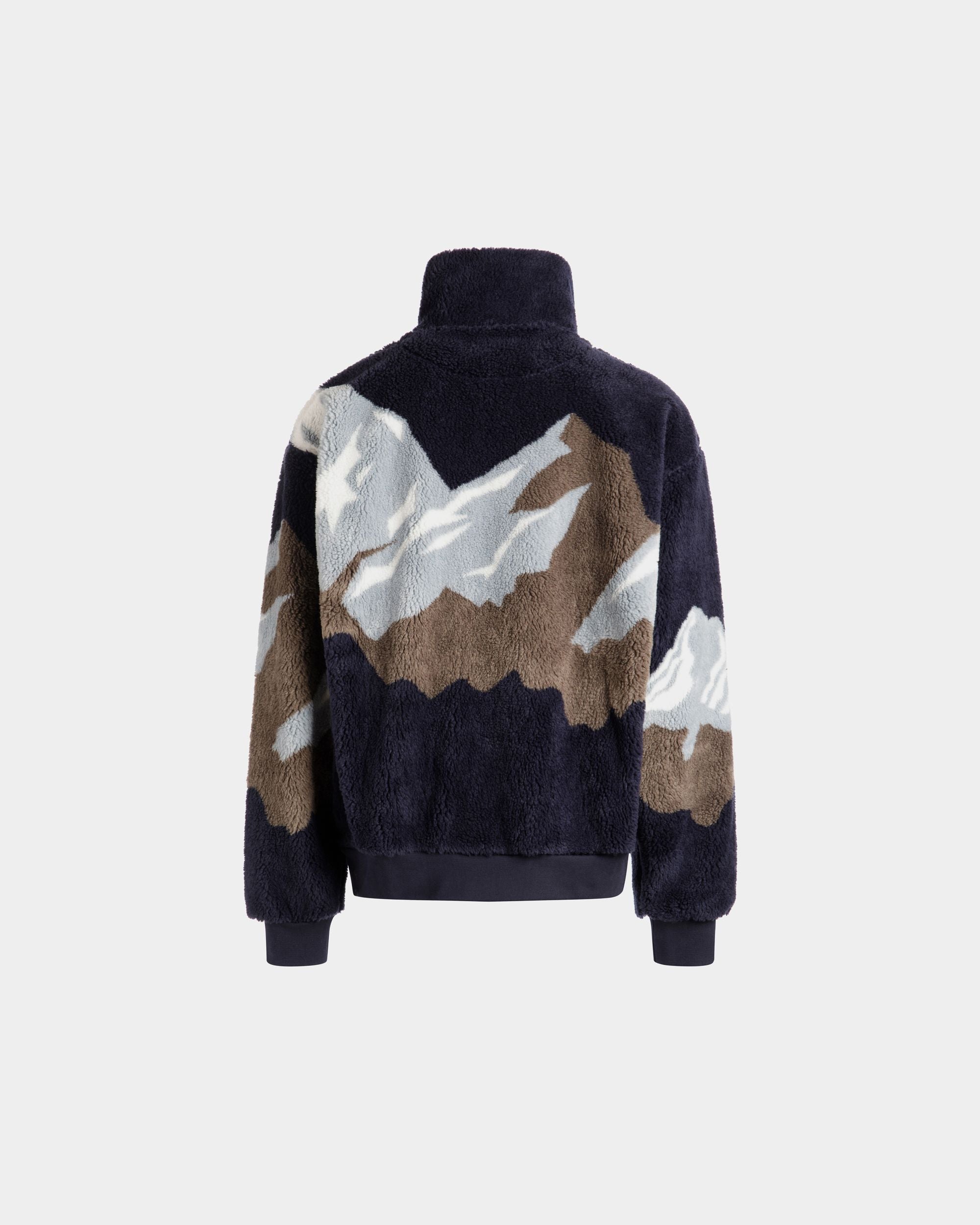 Winter Capsule Sweatshirt Mit Kurzem Reißverschluss Aus Fleece In Navy Blue - Herren - Bally - 07