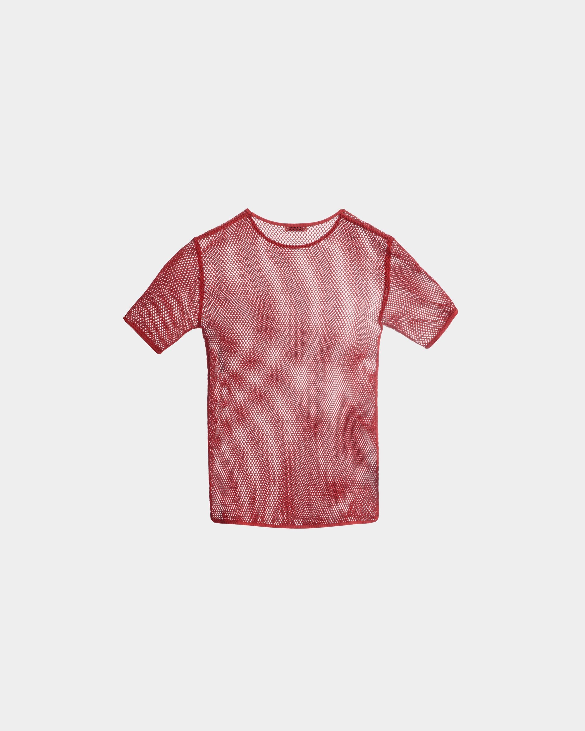 Mesh-T-Shirt Aus Roter Baumwolle - Herren - Bally - 03