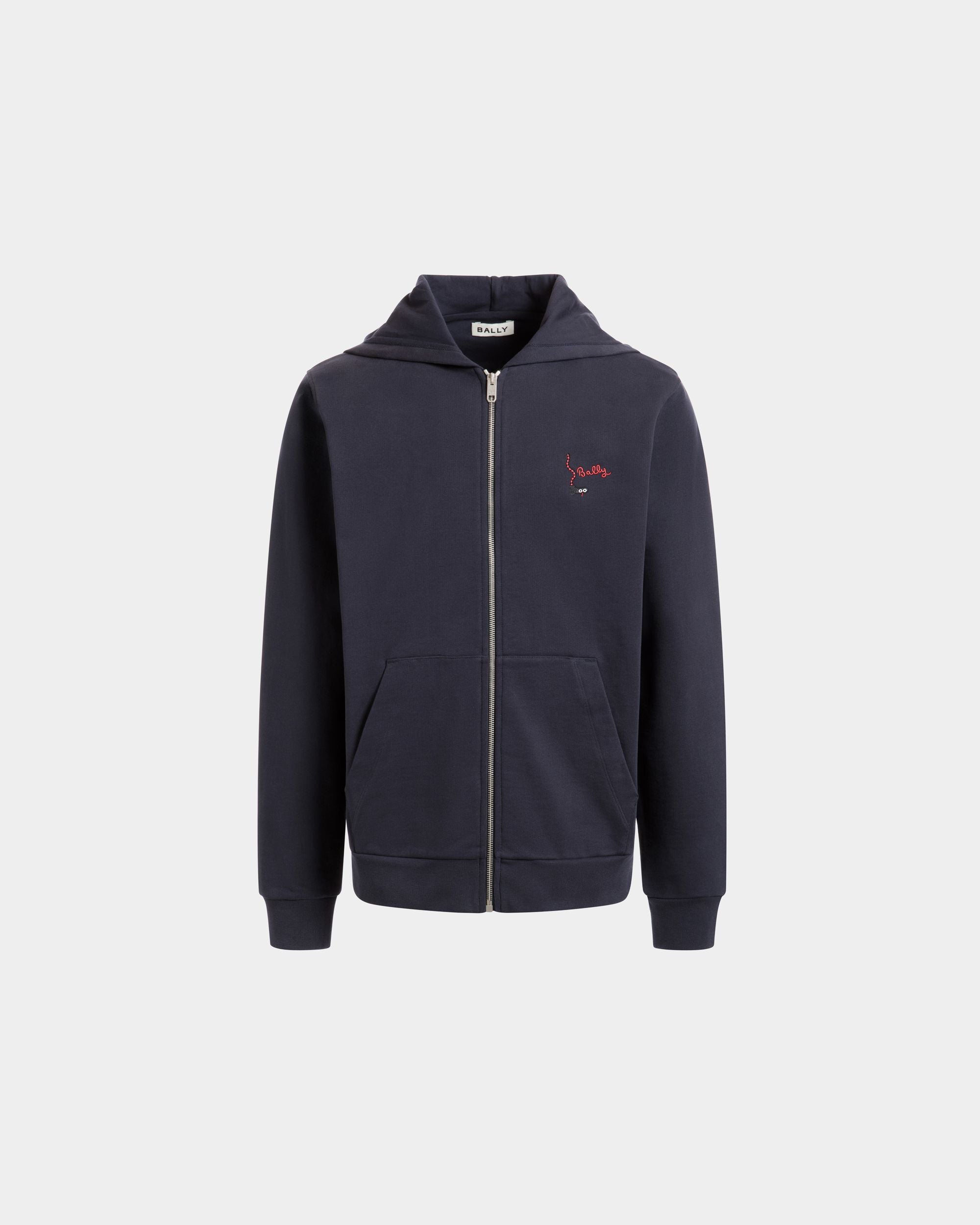 Kapuzenpullover Aus Baumwolle In Navy Blue - Herren - Bally - 01