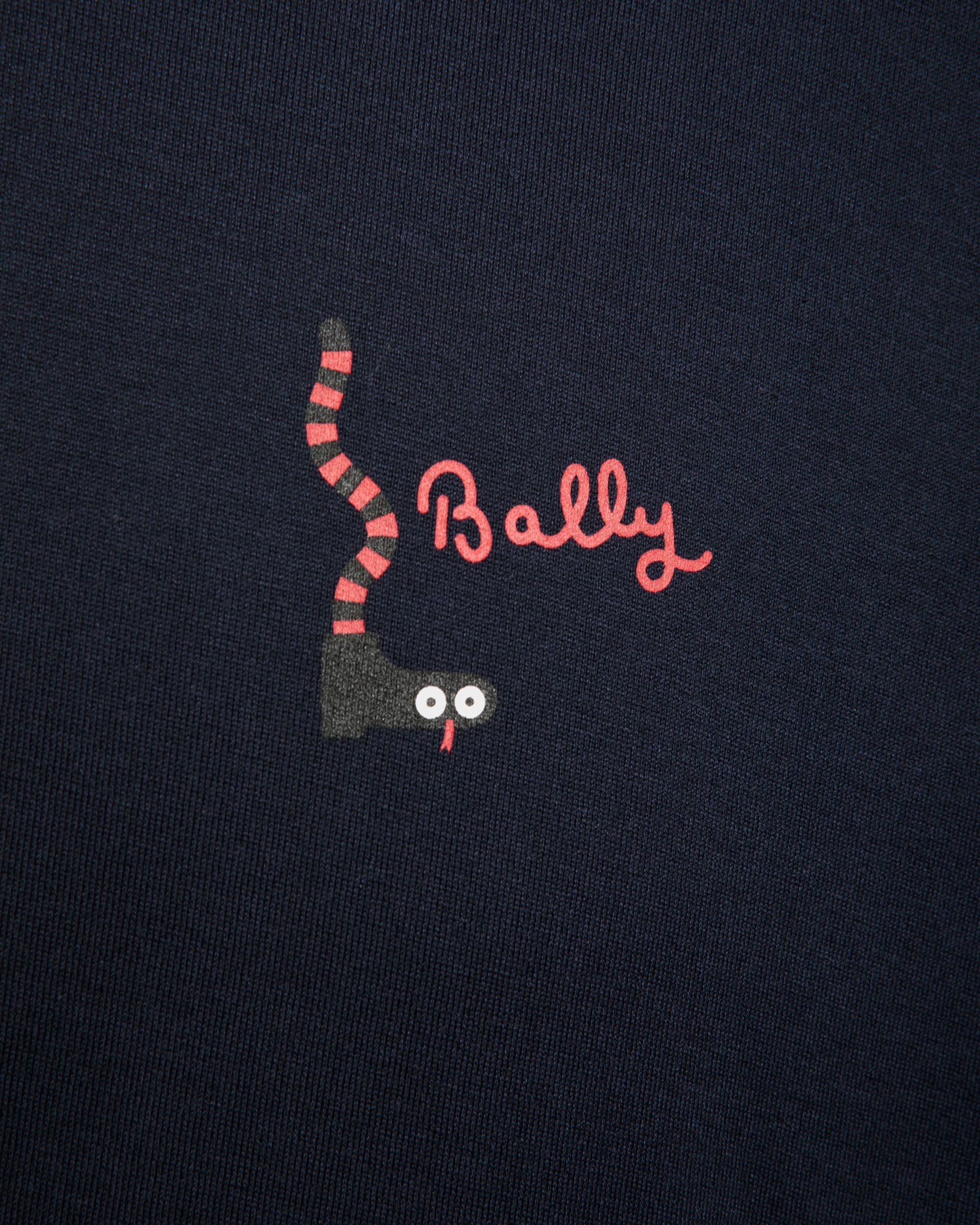 Langärmeliges T-Shirt Aus Baumwolle In Navy Blue - Herren - Bally - 04