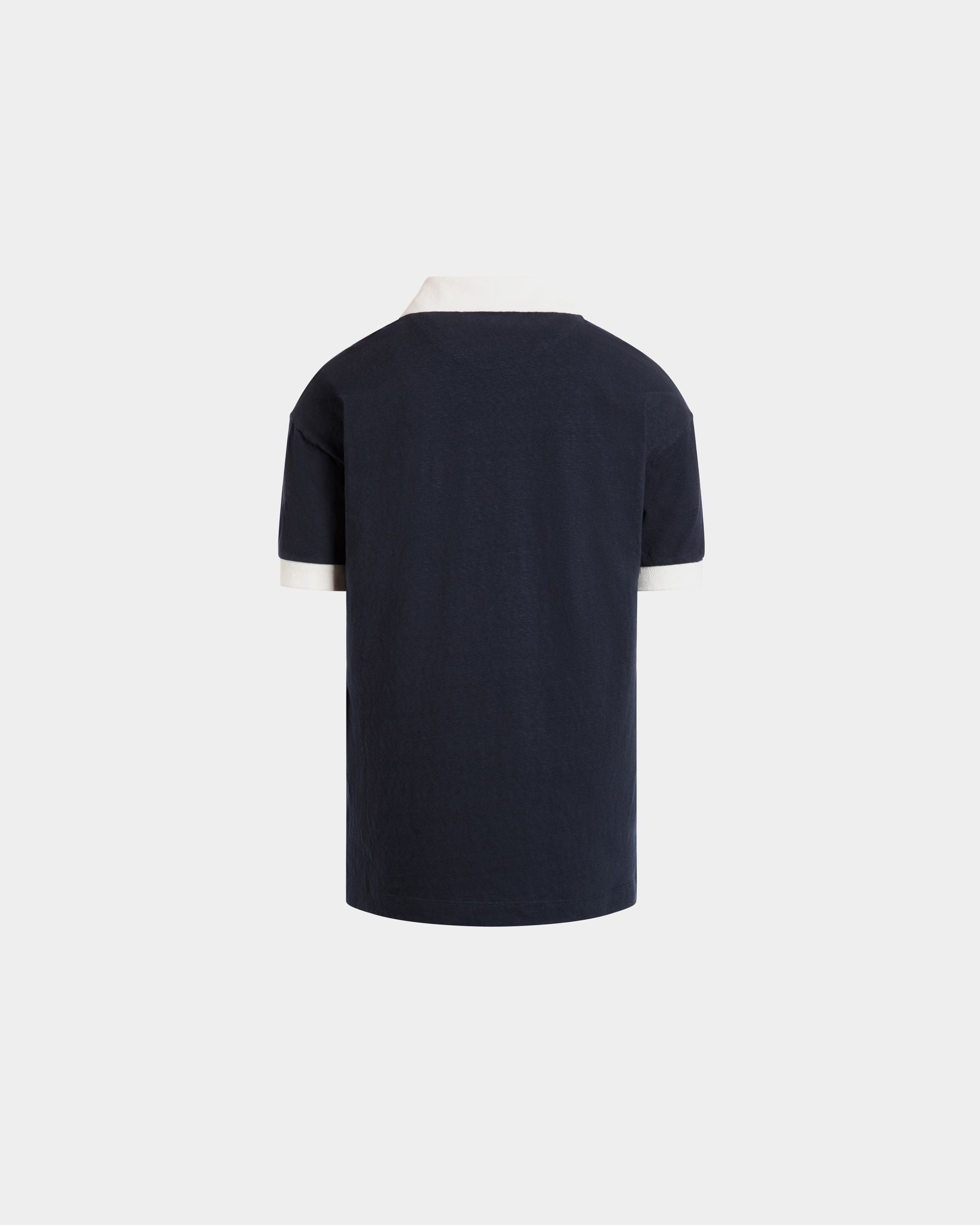 Poloshirt Aus Stretch-Baumwolle In Navy Blue - Herren - Bally - 07