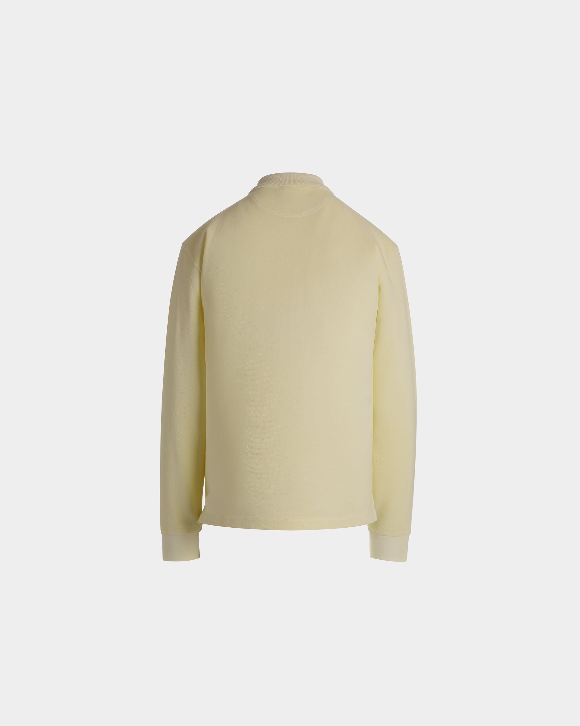Langärmeliges Poloshirt Aus Baumwolle In Dusty Yellow - Herren - Bally - 03