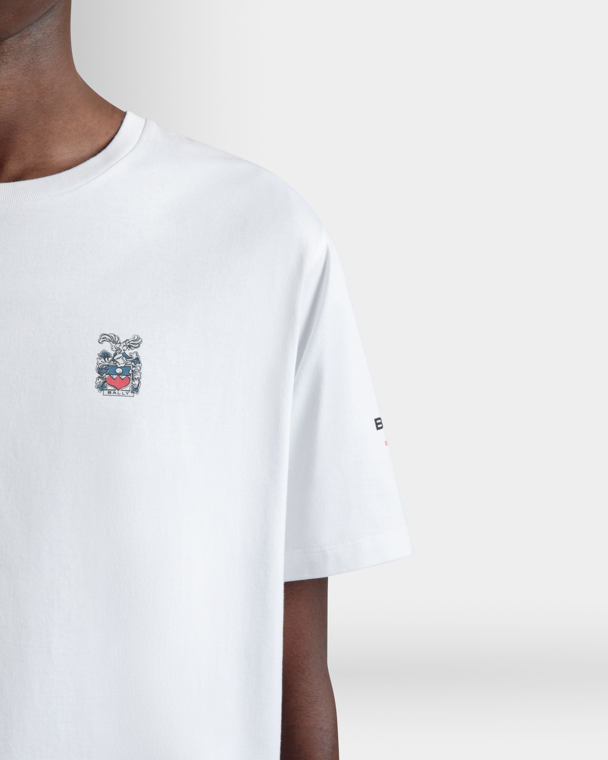 T-Shirt Aus Baumwolle In Weiß - Herren - Bally - 02