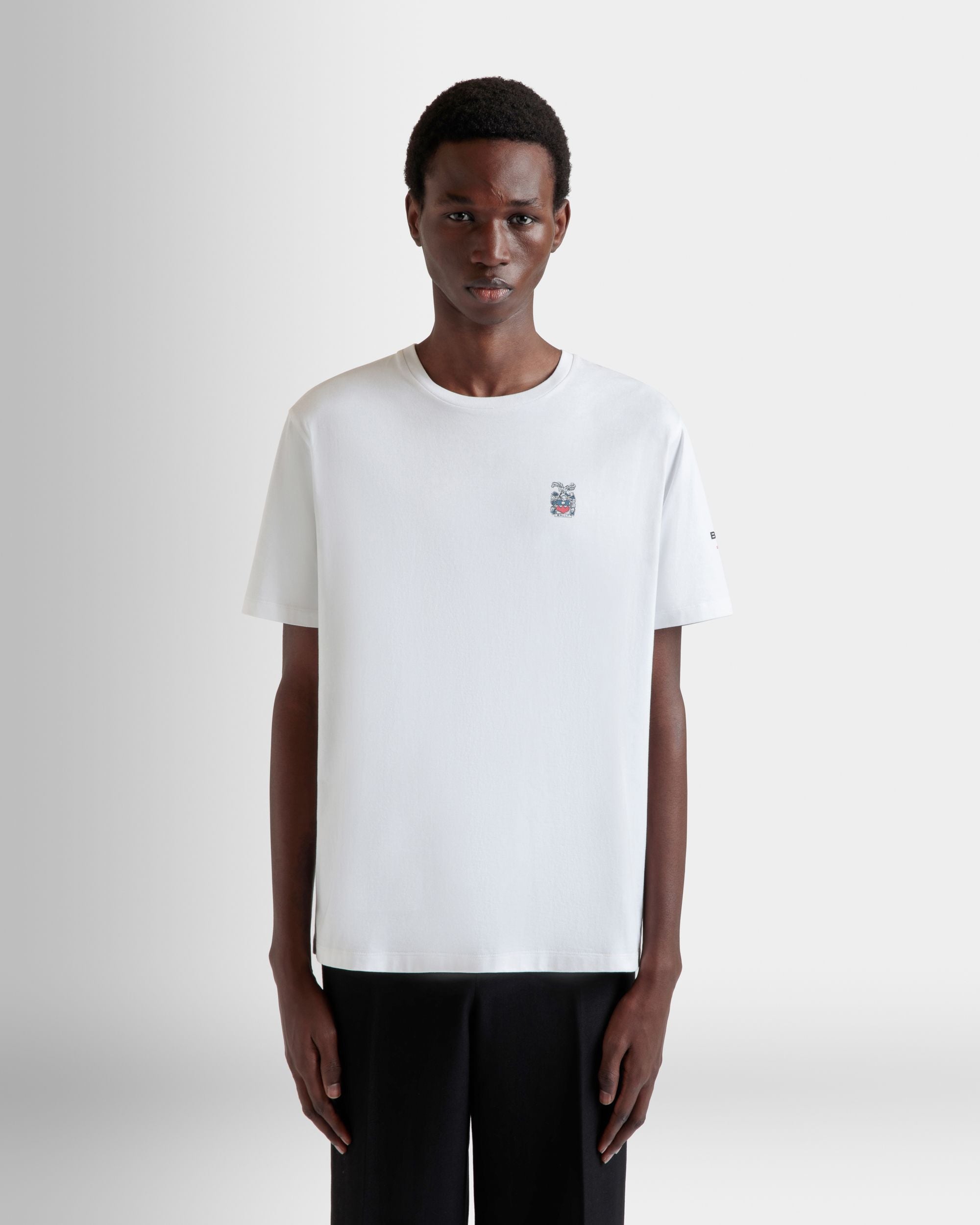 T-Shirt Aus Baumwolle In Weiß - Herren - Bally - 07