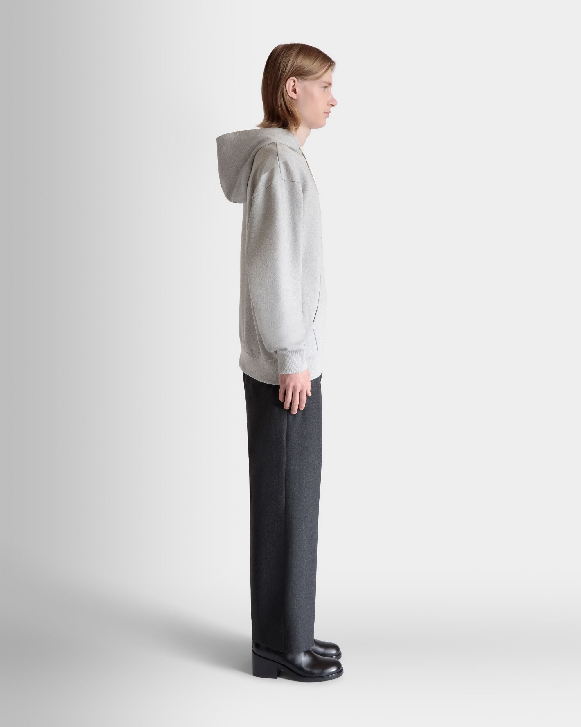 Kapuzenpullover Mit Enchanting Mushrooms Aus Baumwolle In Grau Meliert - Herren - Bally - 05